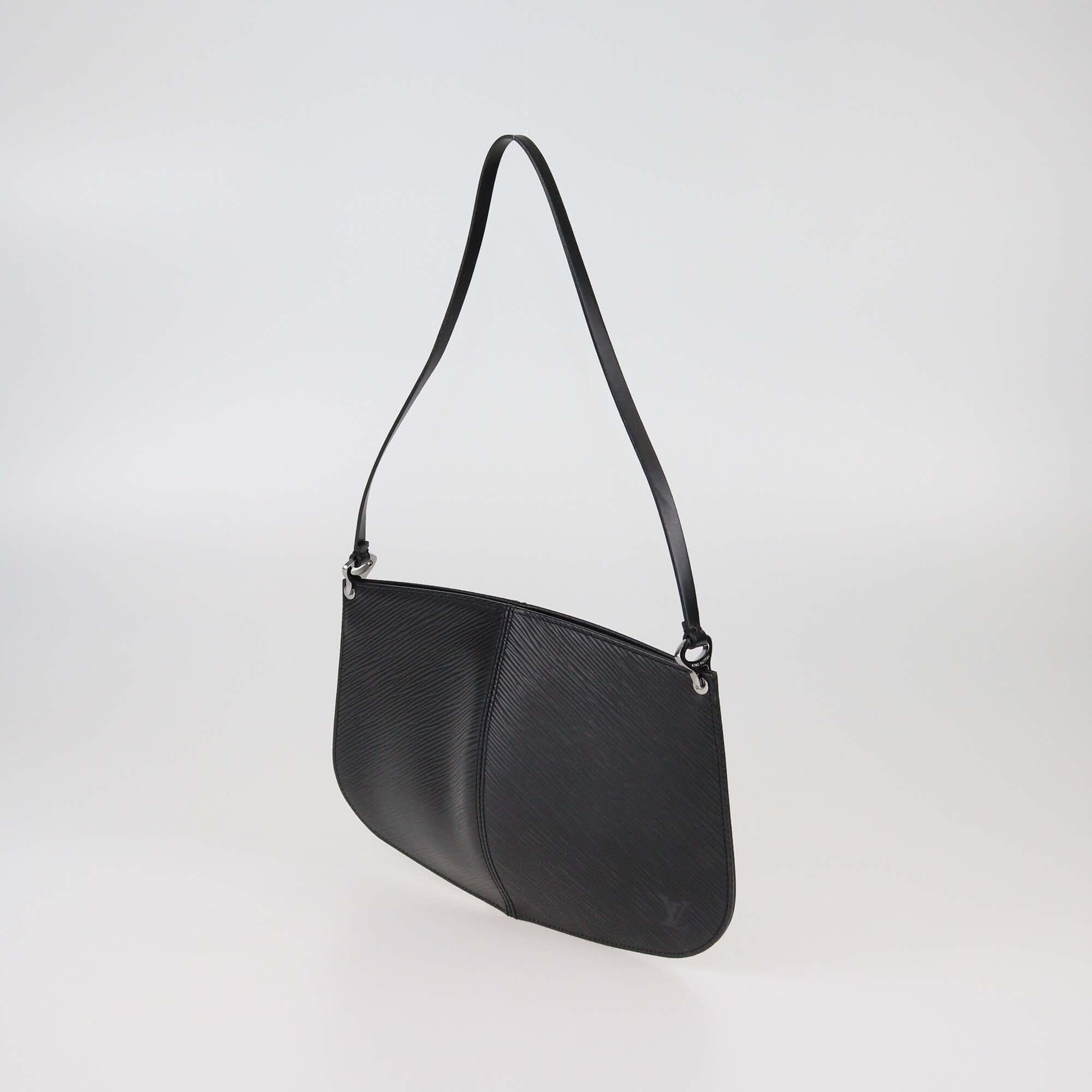 Louis Vuitton Black Epi Demi Lune Pochette Womens Louis Vuitton 