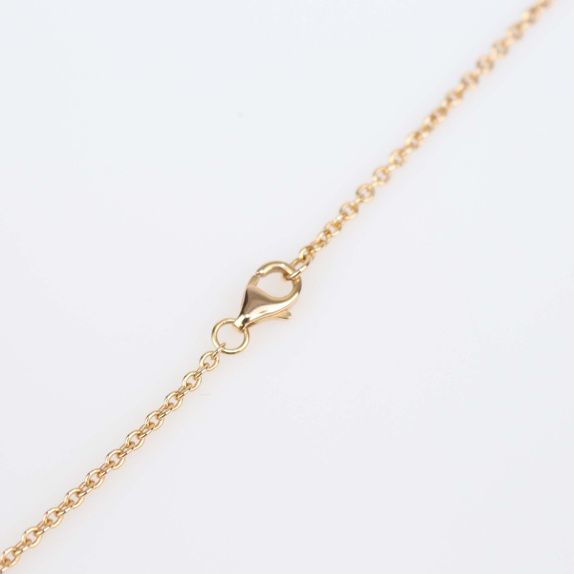 Cartier Love Interlocking 2 Hoops 18K Rose Gold Pendant Necklace
