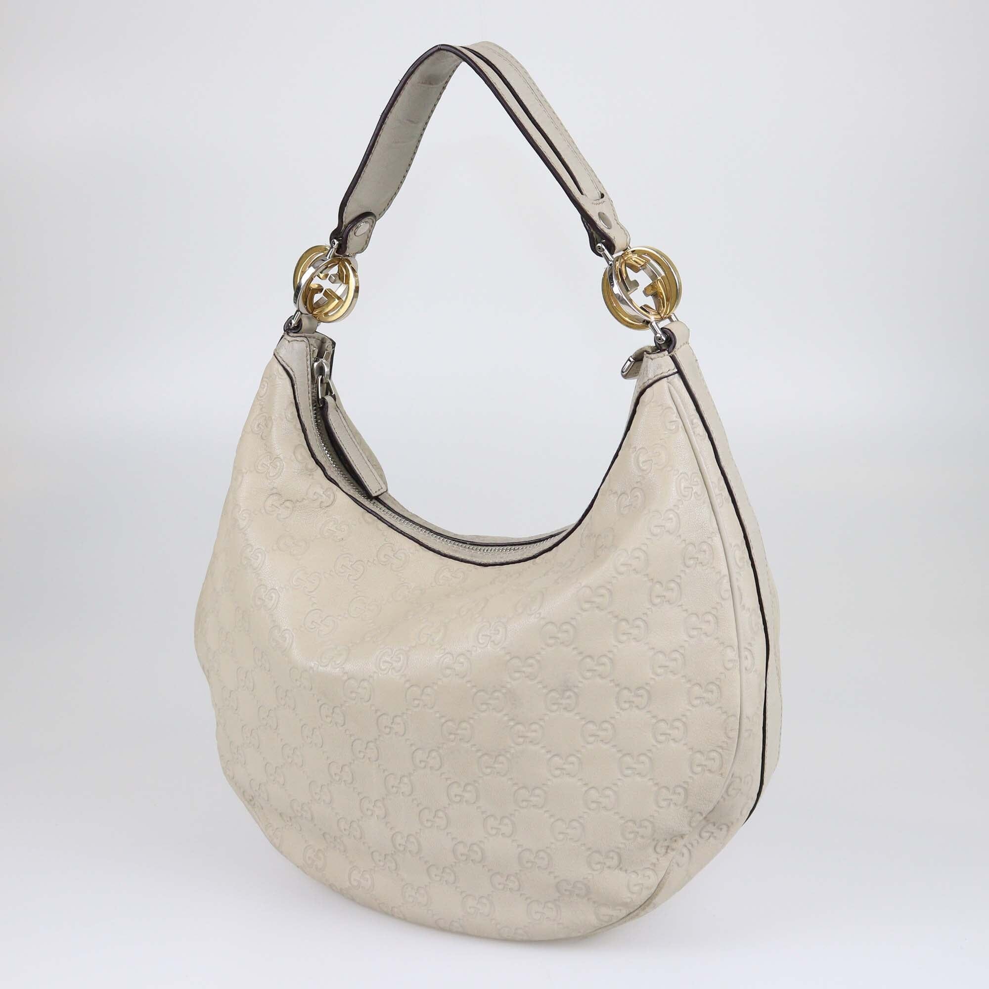 Gucci Light Beige Guccissima Medium Twins Hobo Bags Gucci 