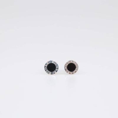 Bvlgari Bvlgari 18K White Gold Onyx Stud Earrings