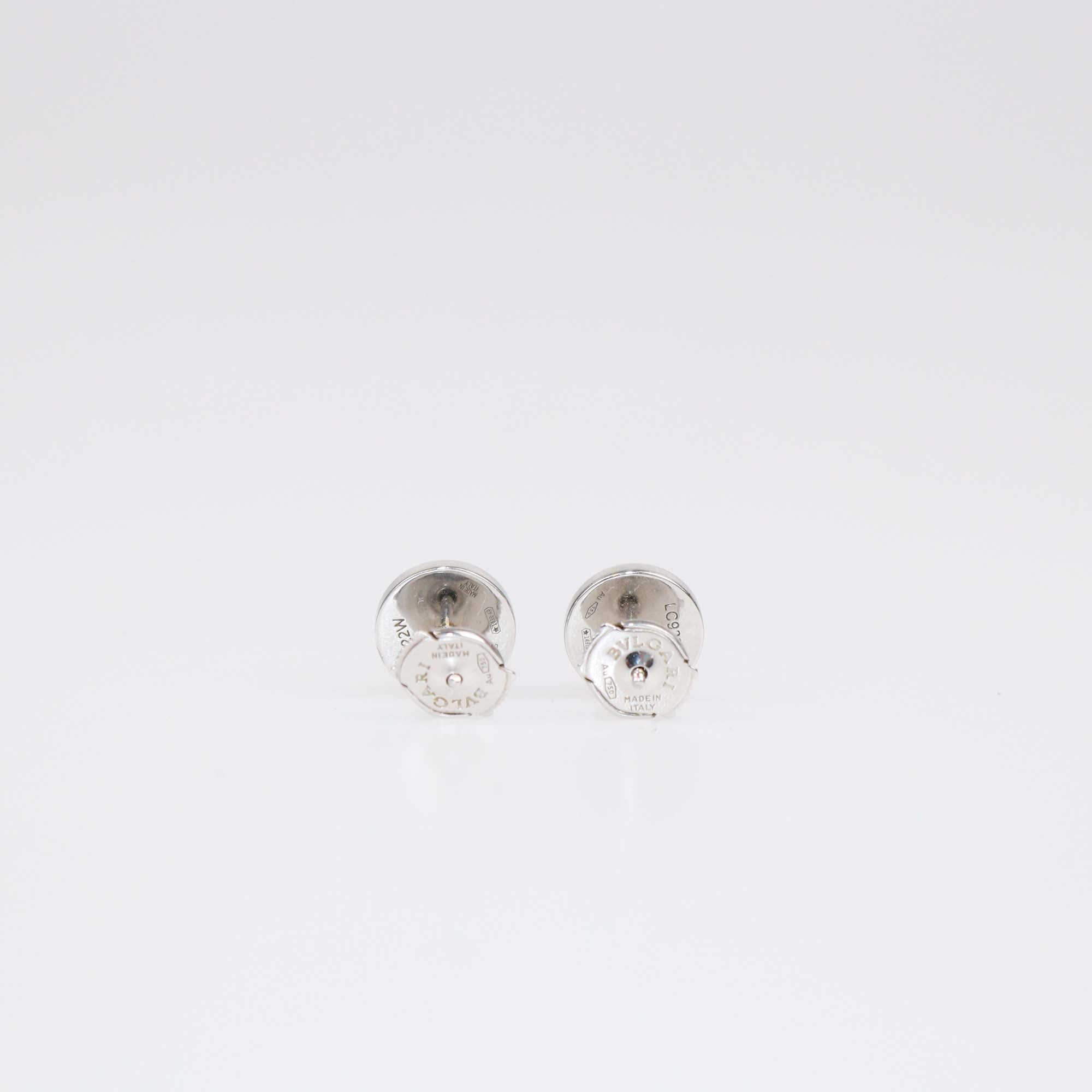 Bvlgari Bvlgari 18K White Gold Onyx Stud Earrings