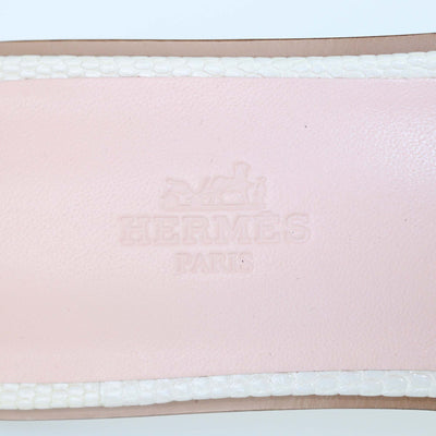 Hermes Bicolor Lizard Oran Sandals