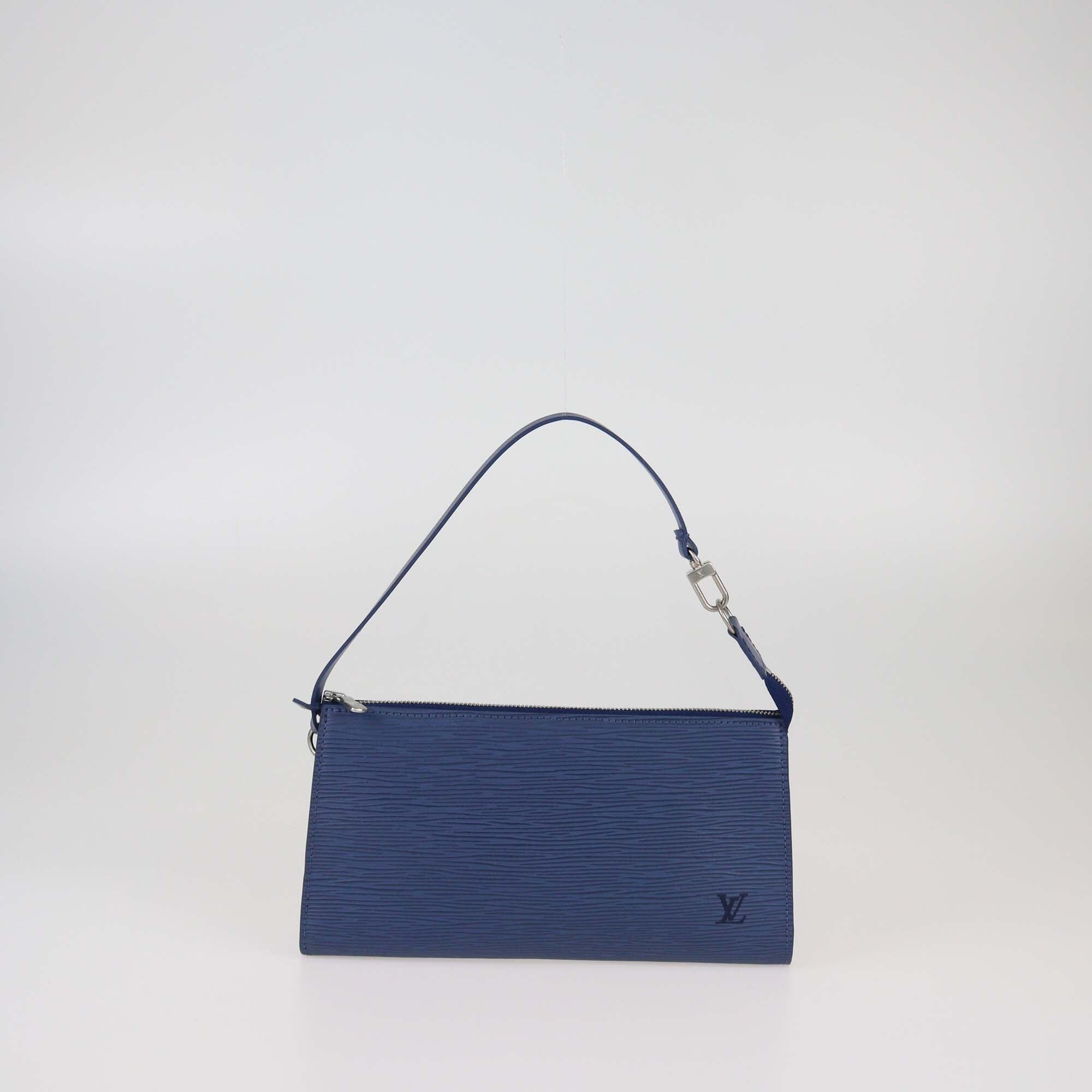 Louis Vuitton Blue Epi Pochette Accessoires Womens Louis Vuitton 