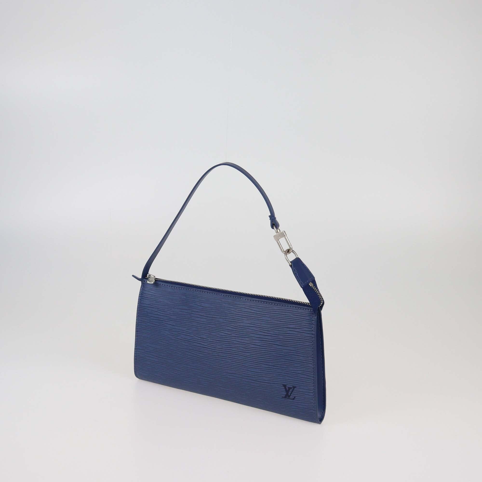 Louis Vuitton Blue Epi Pochette Accessoires Womens Louis Vuitton 