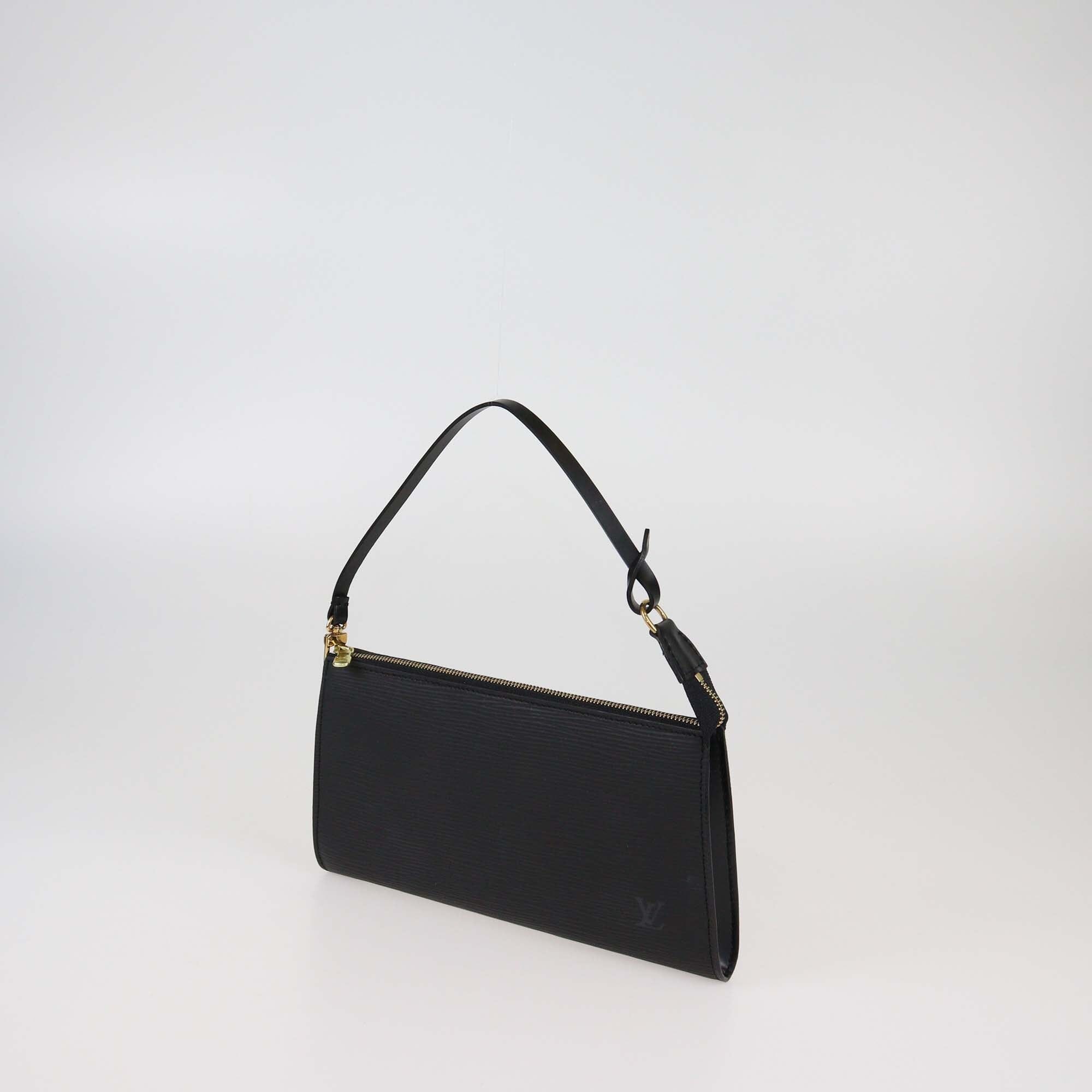 Louis Vuitton Black Epi Pochette Accessoires Womens Louis Vuitton 
