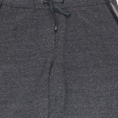Brunello Cucinelli Grey Cotton Blended Beaded Pocket Joggers Pants
