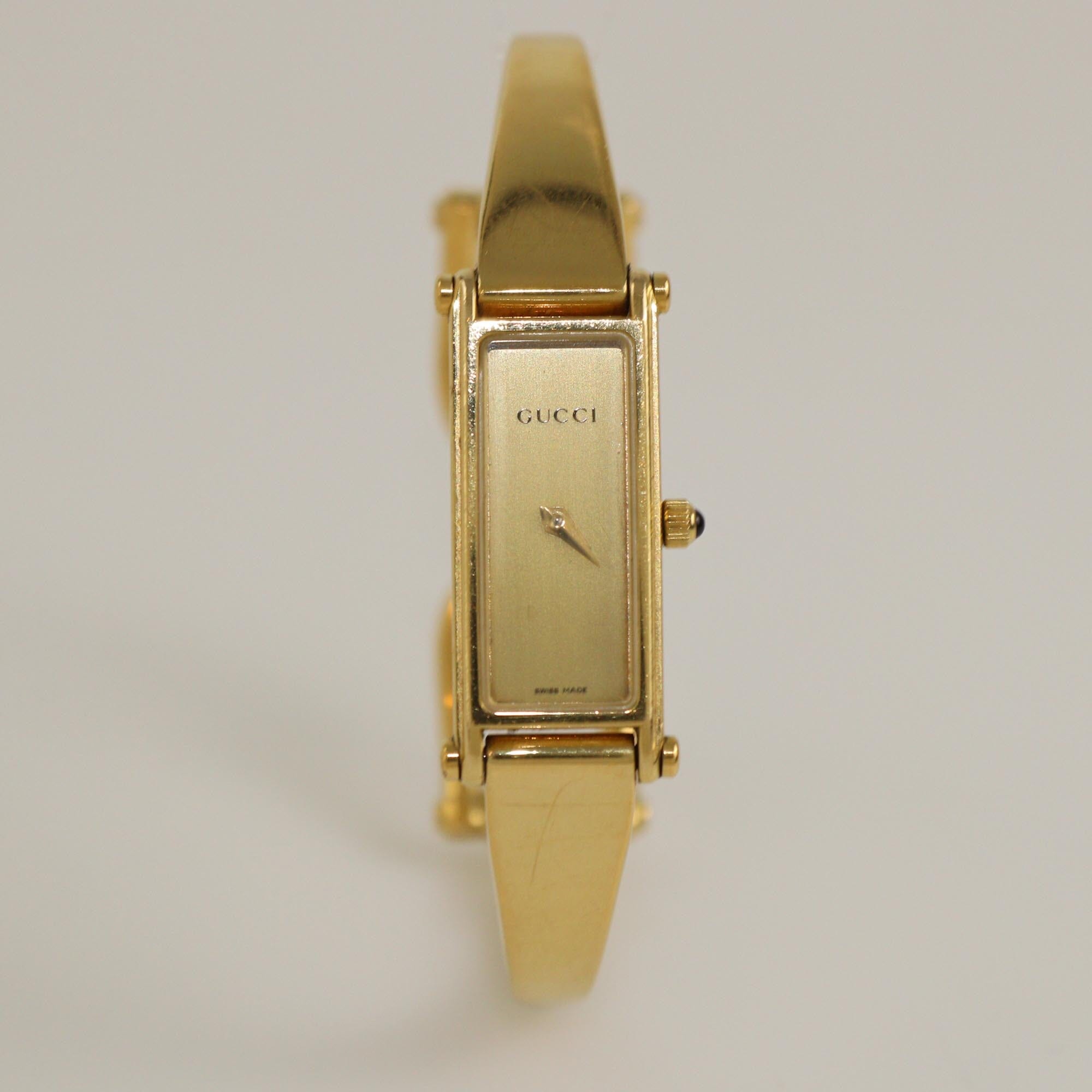 Gucci Champagne Gold Plated Stainless Steel Horsebit 1500L Women's Watch 12.30 mm Womens Gucci 
