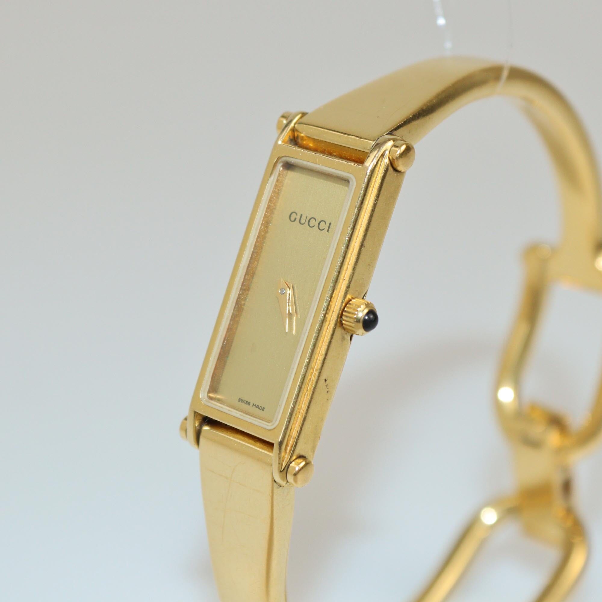 Gucci Champagne Gold Plated Stainless Steel Horsebit 1500L Women's Watch 12.30 mm Womens Gucci 