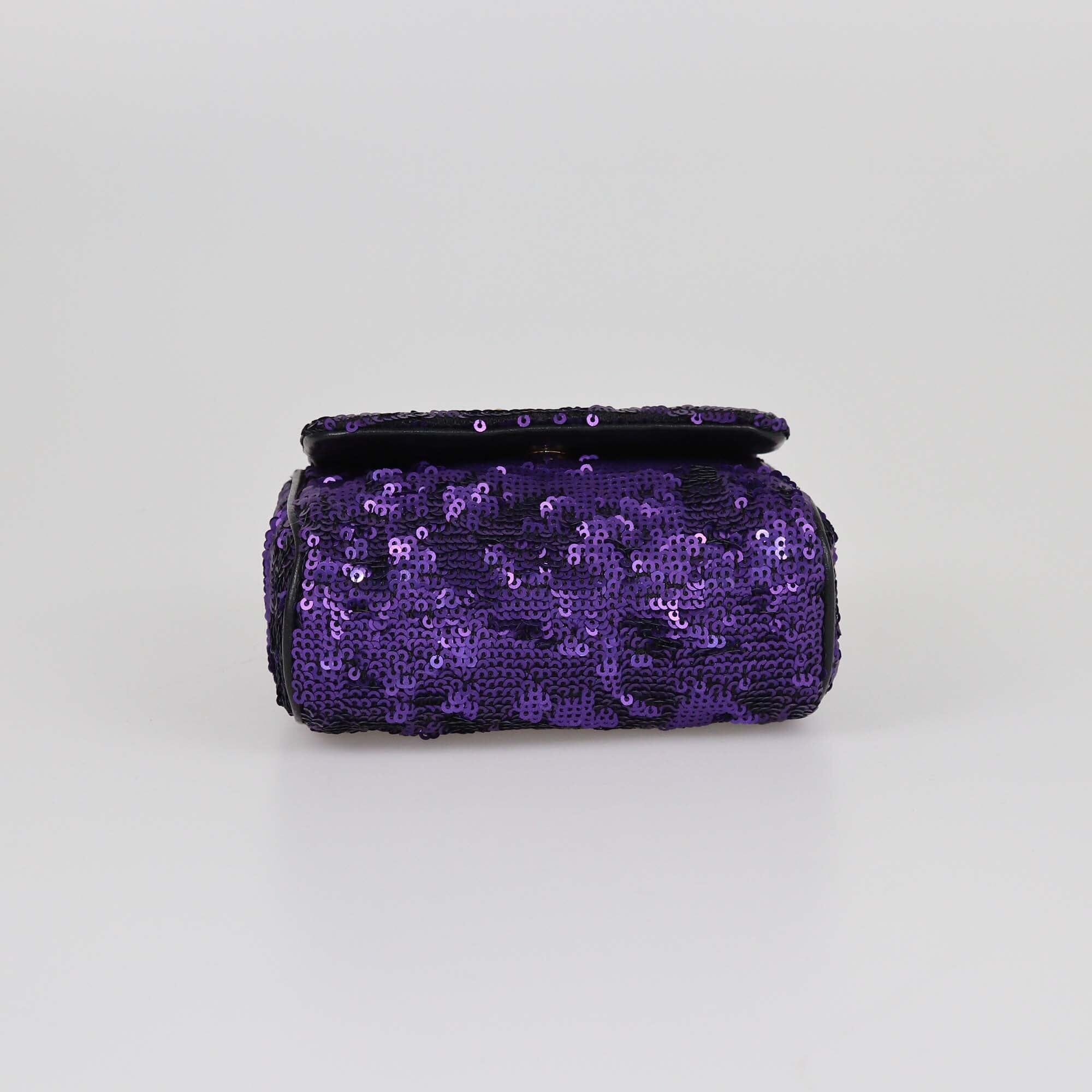 Dolce & Gabbana Purple Embellished Mini Miss Charles Shoulder Bag Womens Dolce & Gabbana 