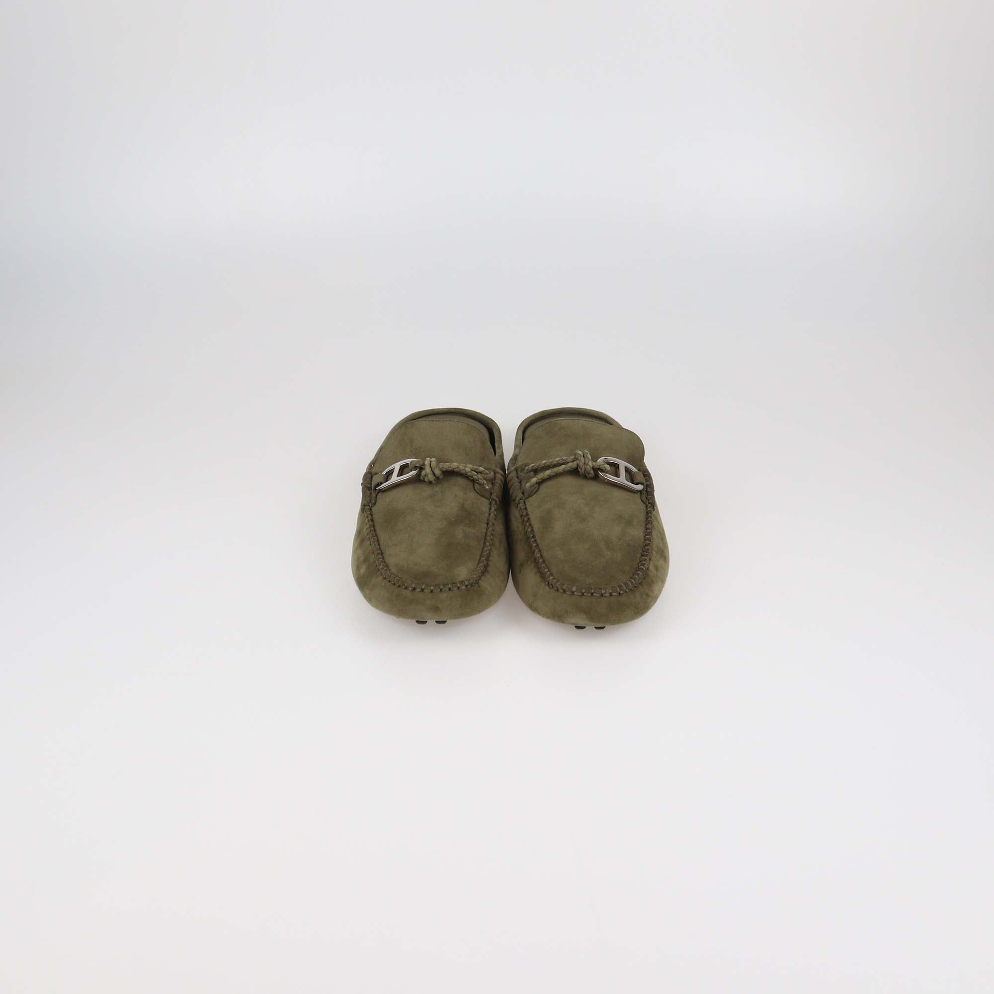 Hermes Vert Toundra Suede Icaro Mules