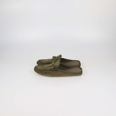 Hermes Vert Toundra Suede Icaro Mules