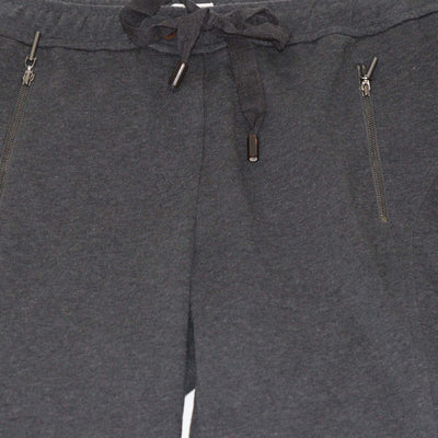 Brunello Cucinelli Dark Grey Cotton Zip Pocket Jogger Pants