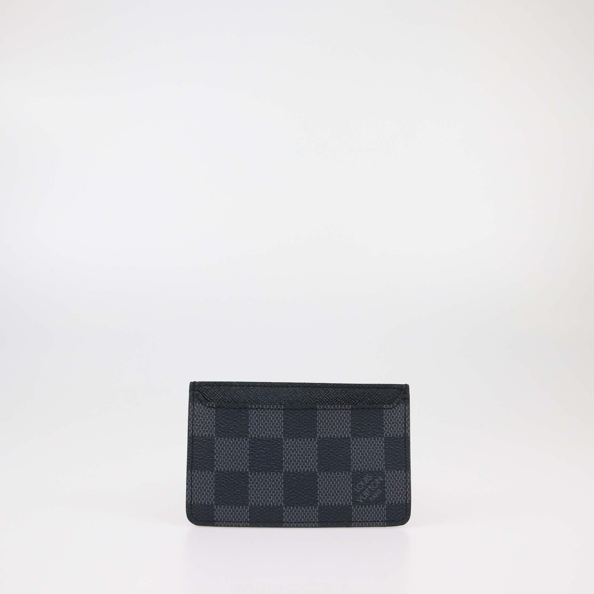 Louis Vuitton Damier Graphite Card Holder Womens Louis Vuitton 