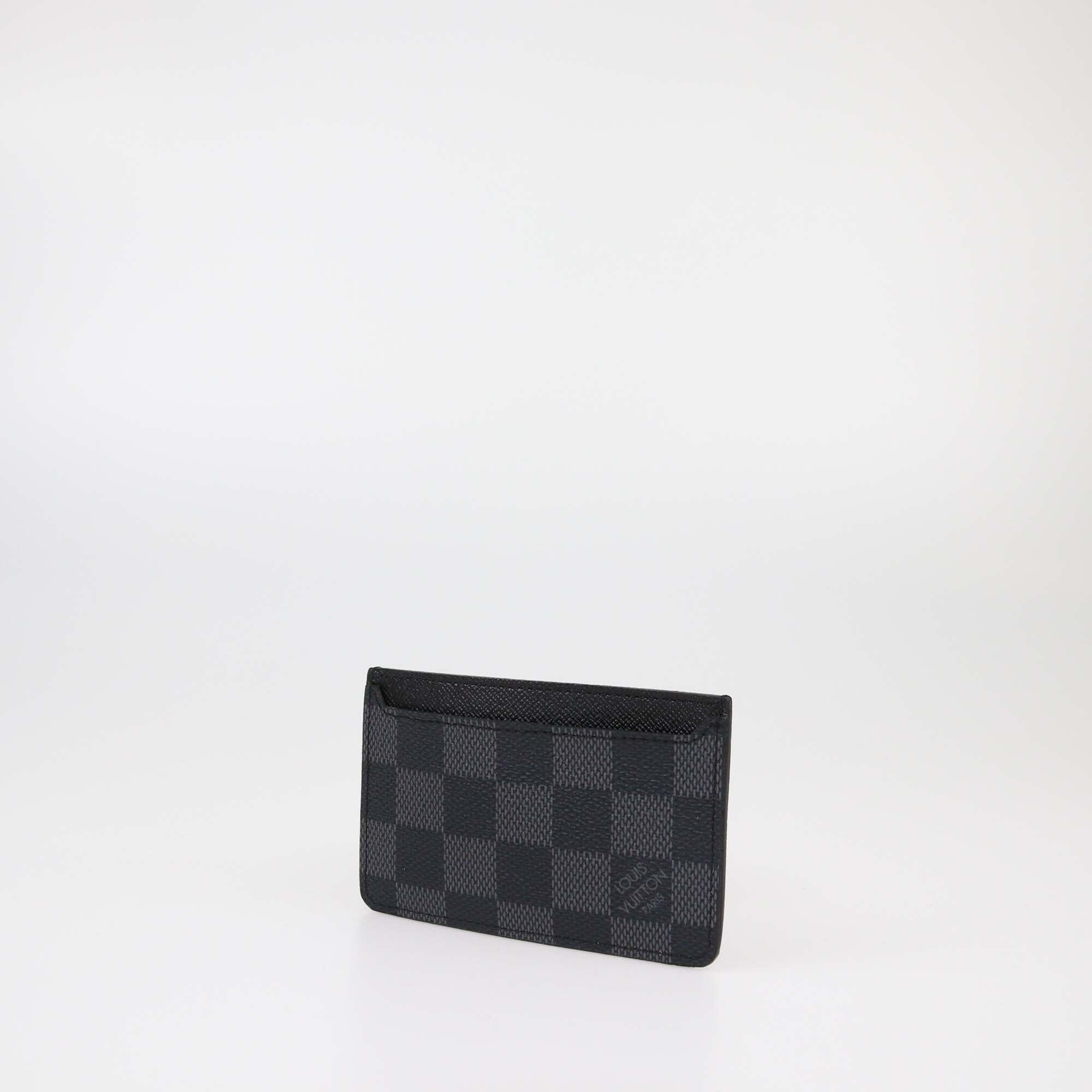 Louis Vuitton Damier Graphite Card Holder Womens Louis Vuitton 