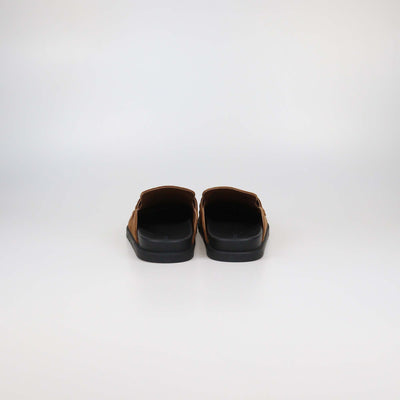 Hermes Brown Suede Go Mules