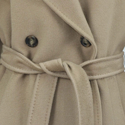Weekend Max Mara Beige Wool Belted Trench Coat