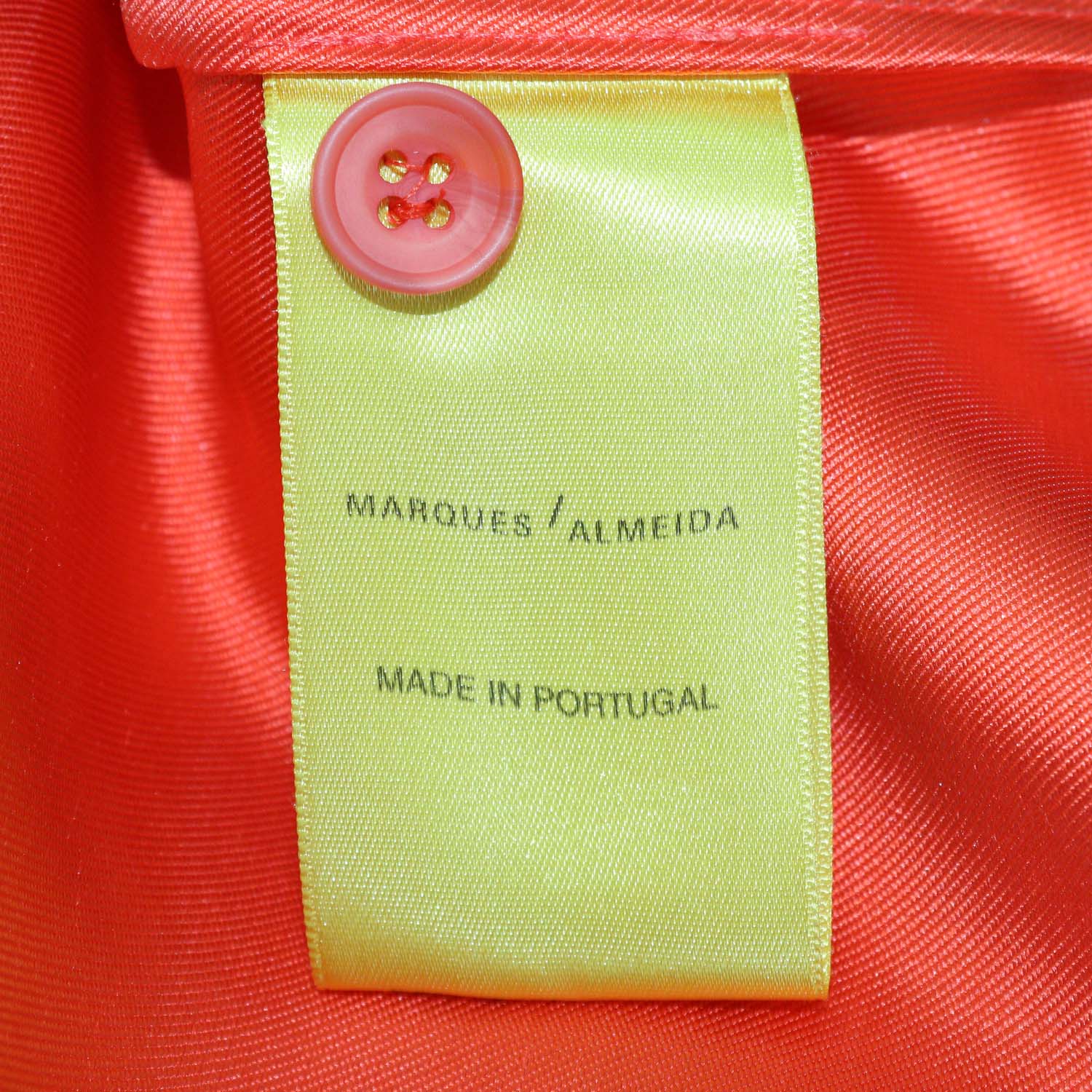 Marques Almeida Orange Polyester Oversized Shirt