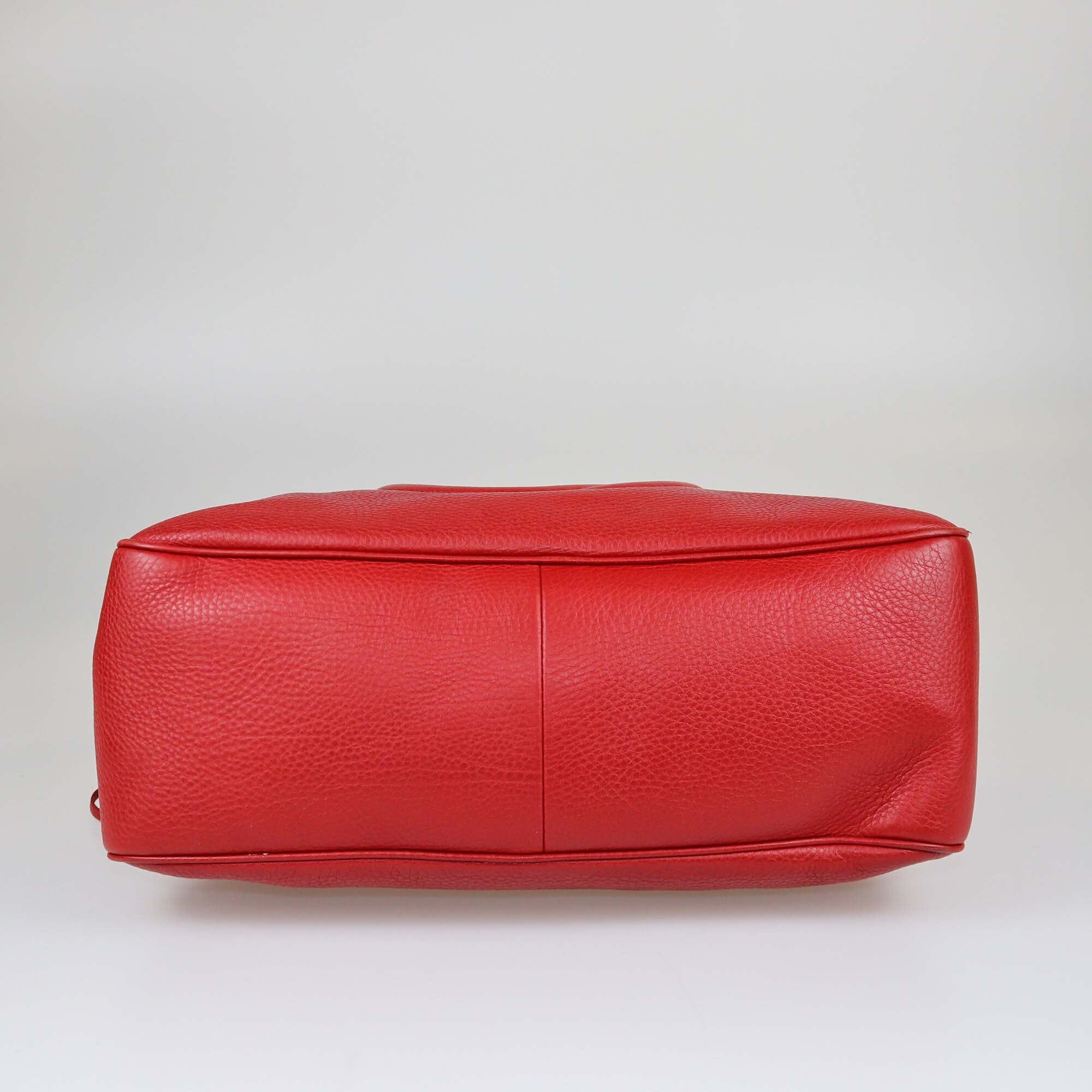 Gucci Red Large Soho Chain Bowler Bag Bags Gucci 