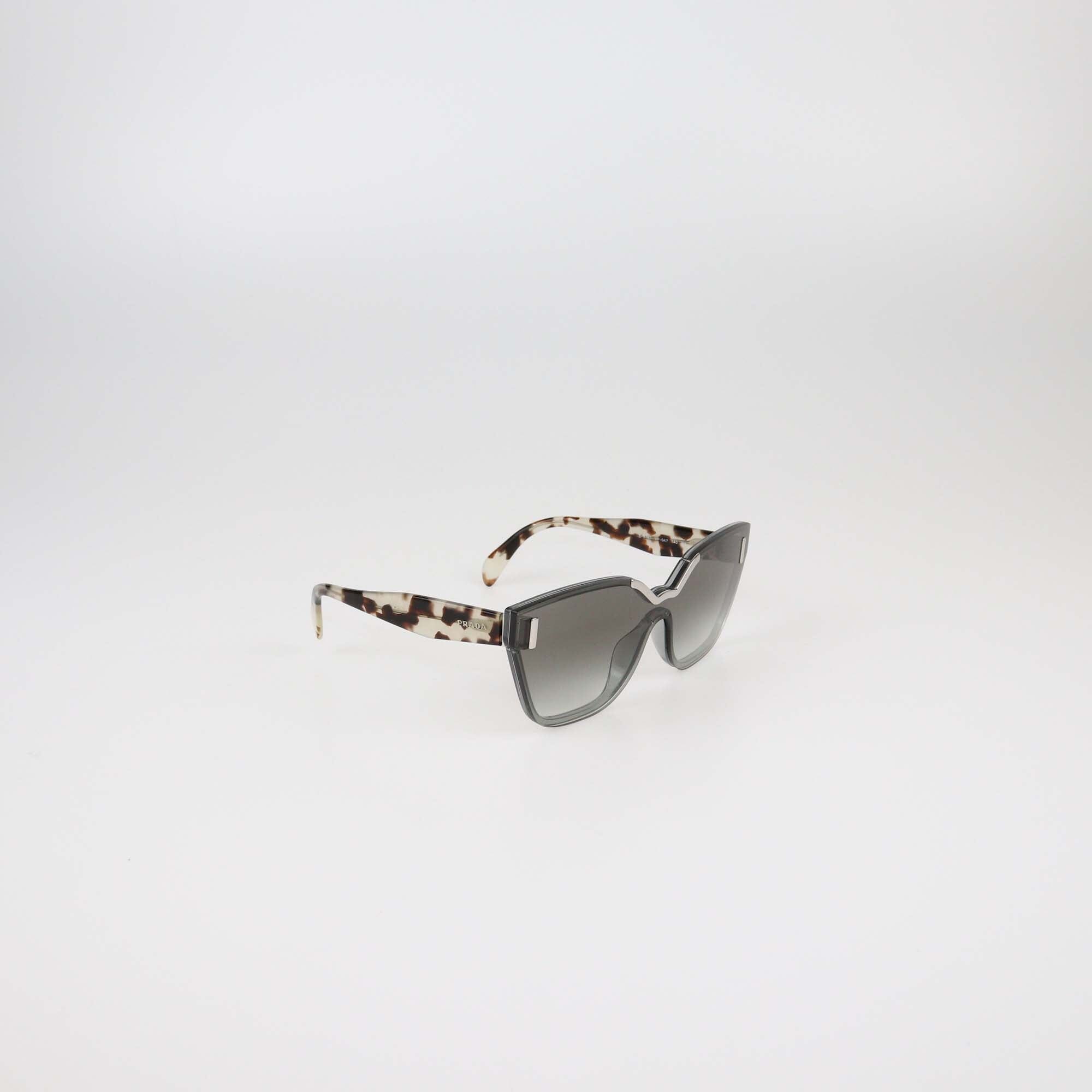 Prada Grey/Brown Gradient Cat Eye Sunglasses Womens Prada 
