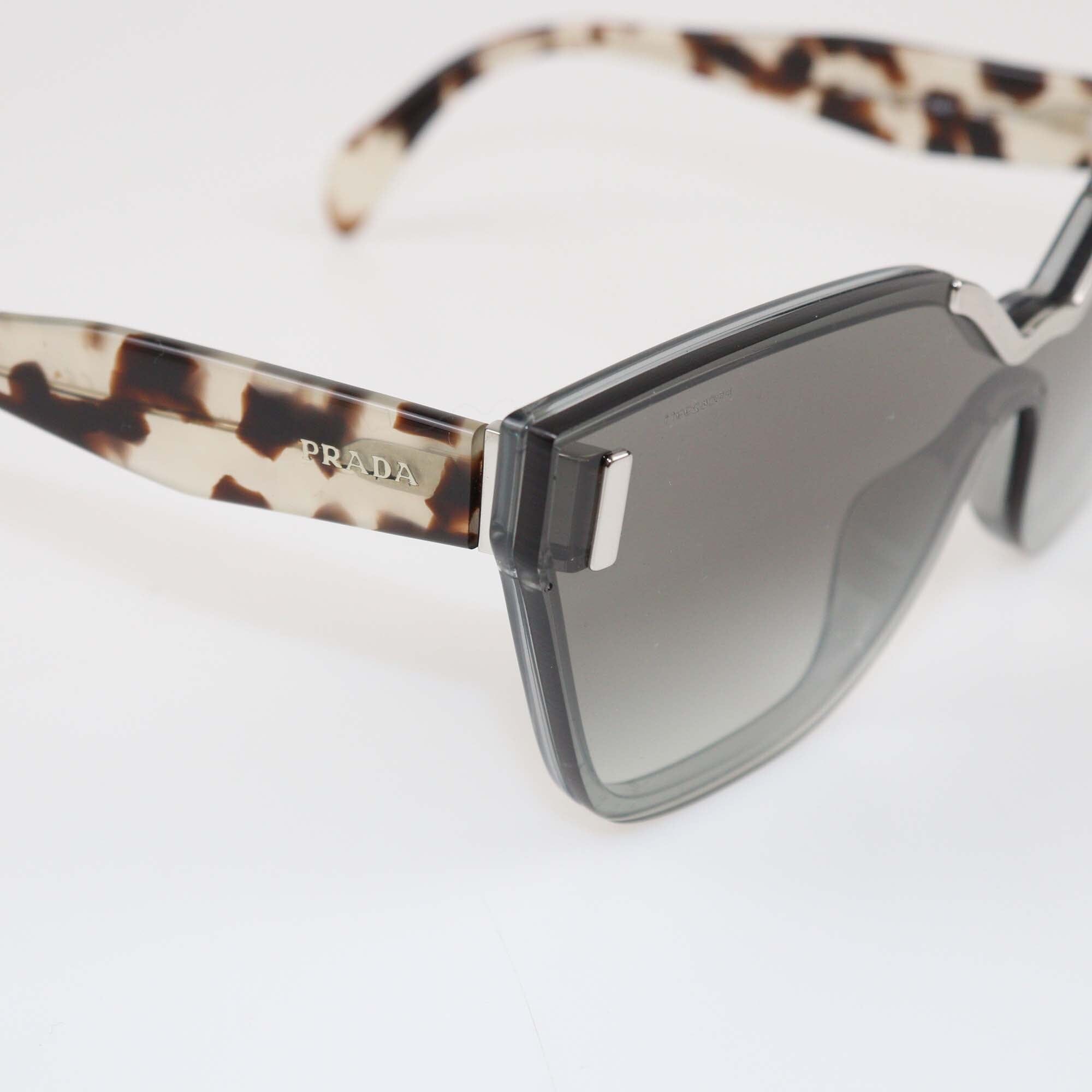 Prada Grey/Brown Gradient Cat Eye Sunglasses Womens Prada 