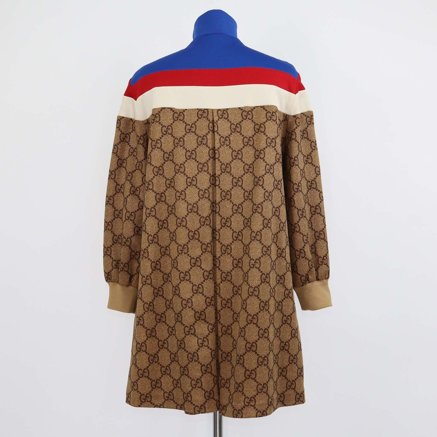 Gucci Multicolor GG Blend Polyester Colorblock Jersey Dress