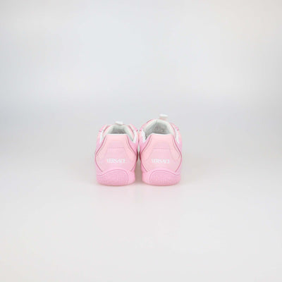 Versace Pink Leather and Nylon Galaxia Low Top Sneakers