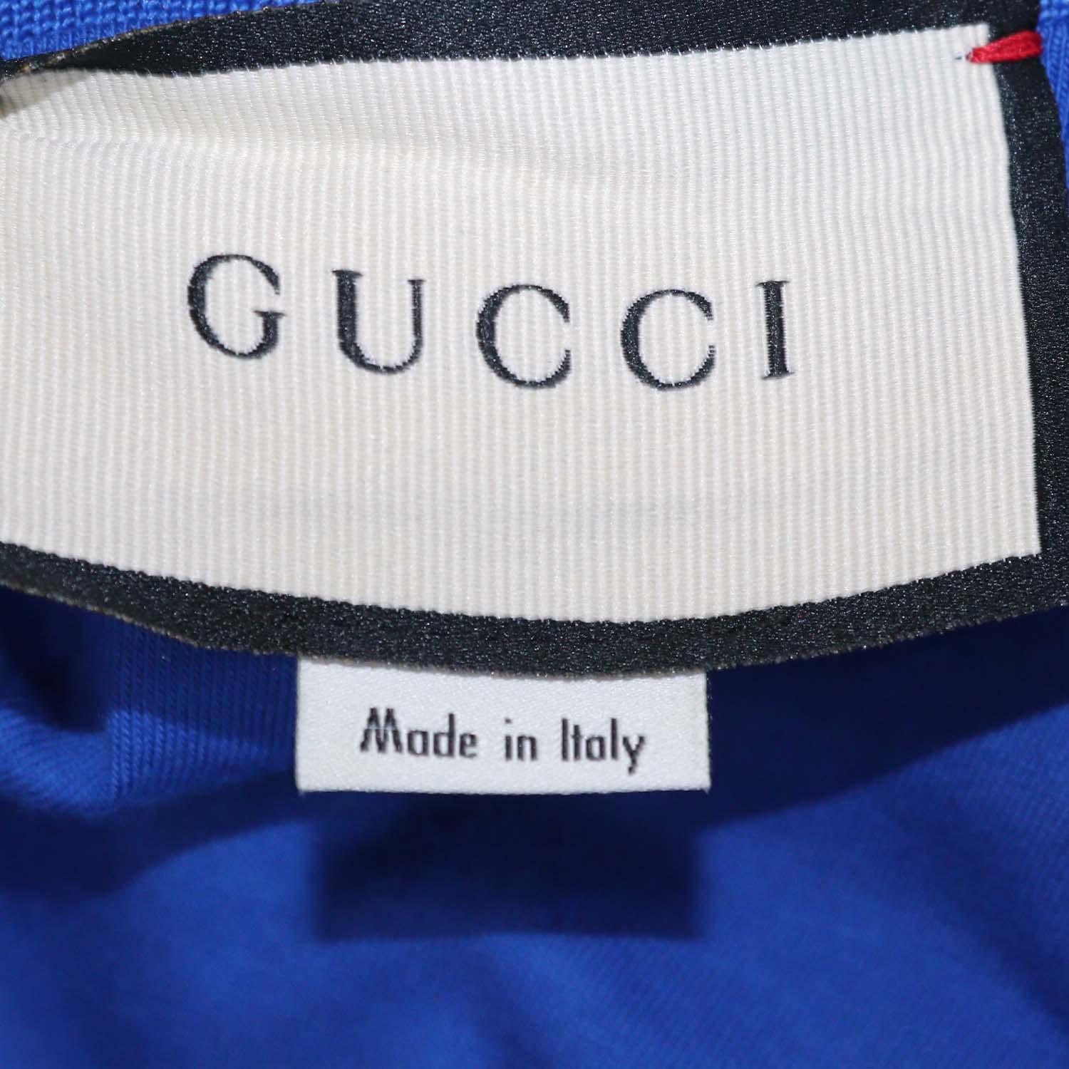Gucci Multicolor GG Blend Polyester Colorblock Jersey Dress