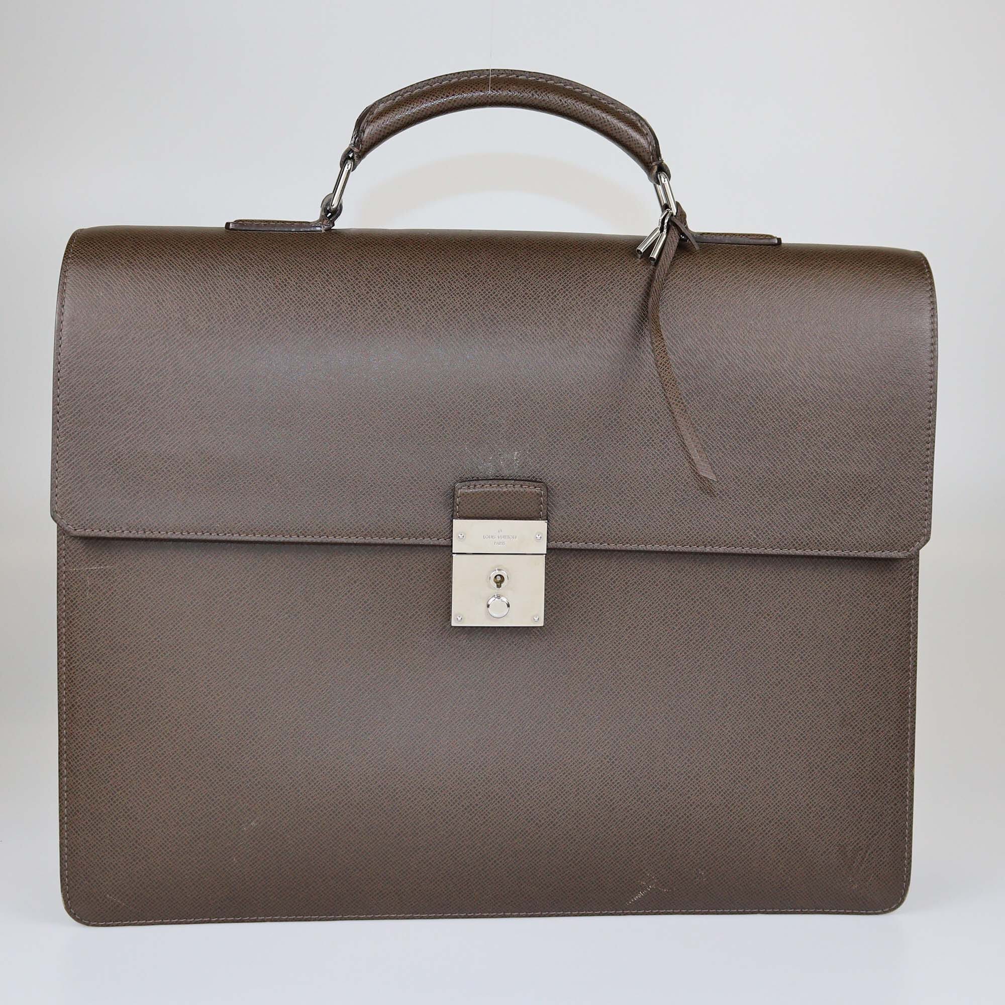 Louis Vuitton Brown Taiga Robusto 3 Compartment Briefcase Bags Louis Vuitton 