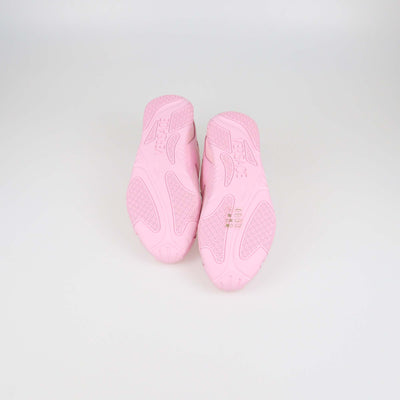 Versace Pink Leather and Nylon Galaxia Low Top Sneakers