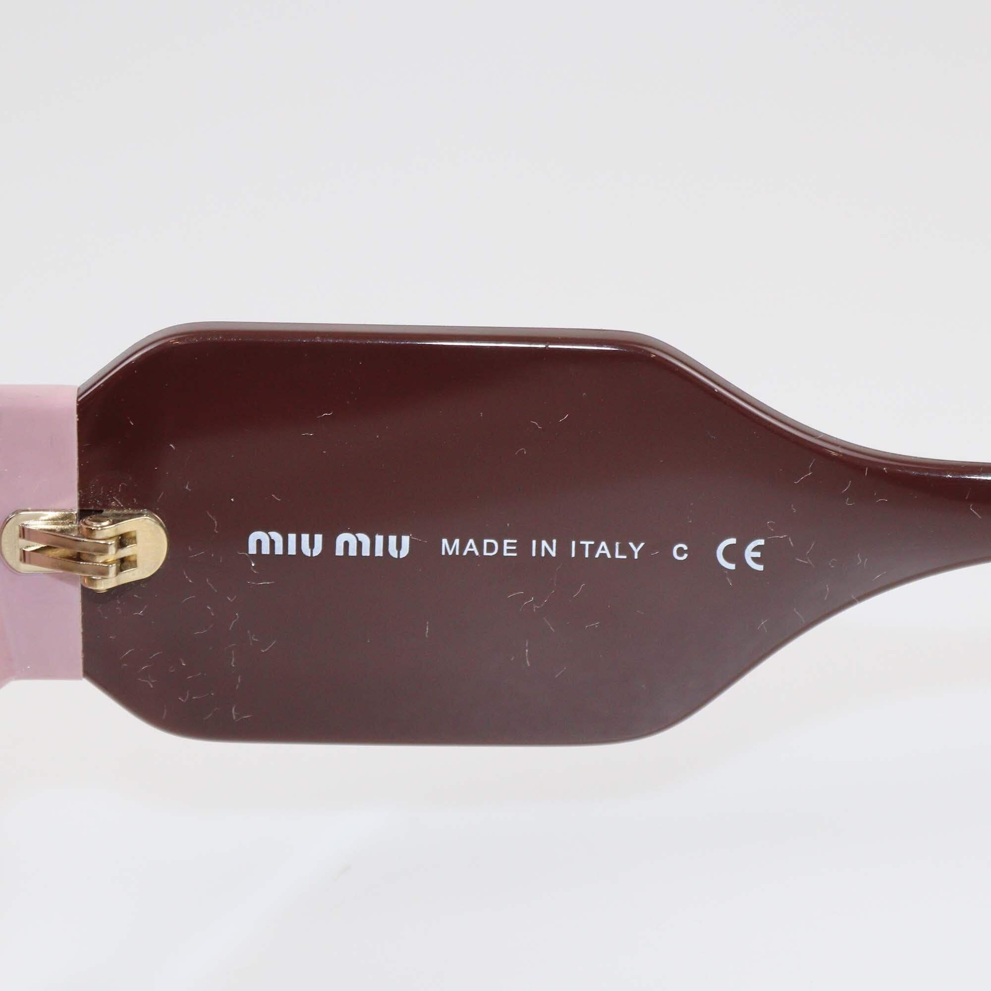 Miu Miu Tricolor/Brown Gradient Oversized Sunglasses Womens Miu Miu 