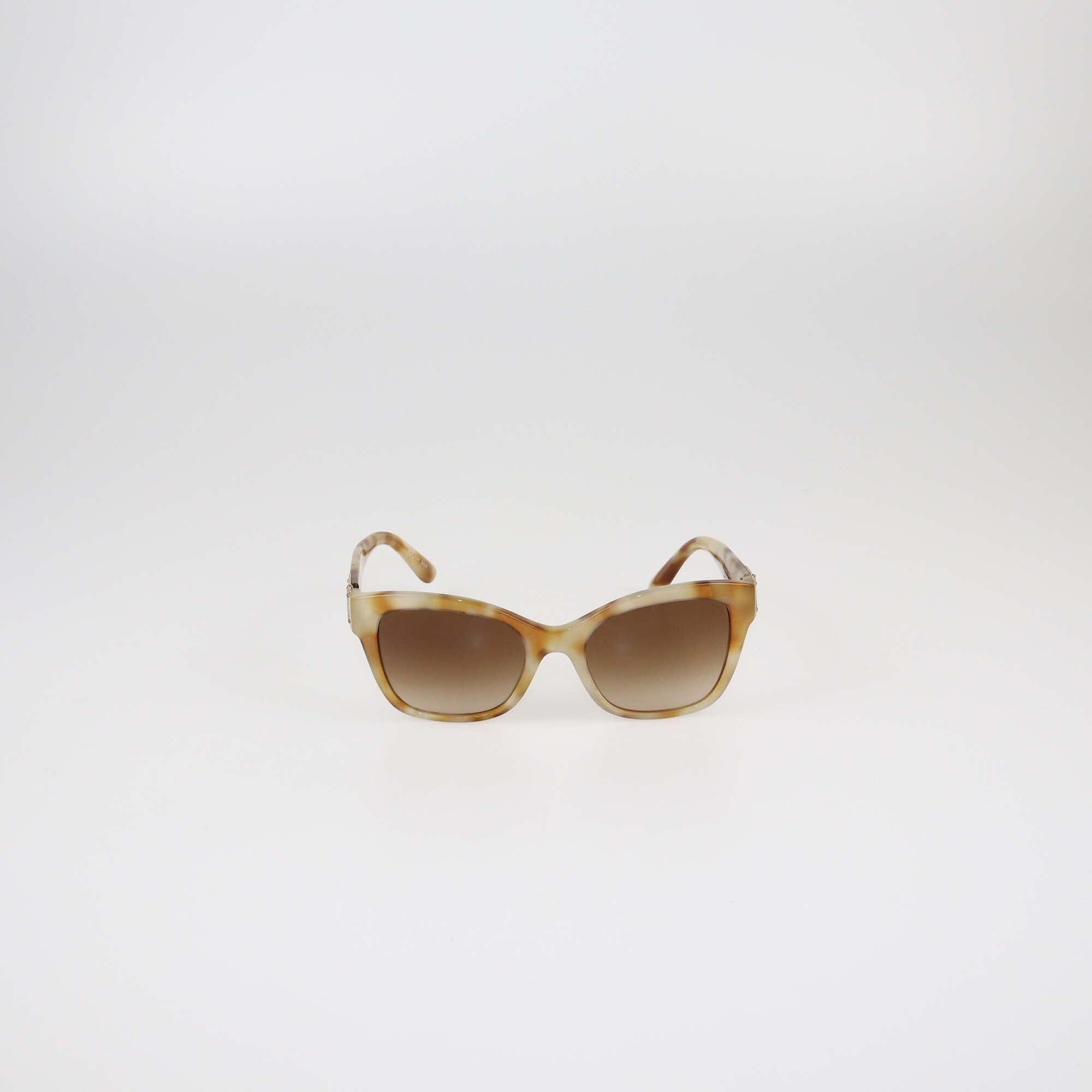 Dolce & Gabbana Beige/Brown Gradient Cat Eye Sunglasses Womens Dolce & Gabbana 