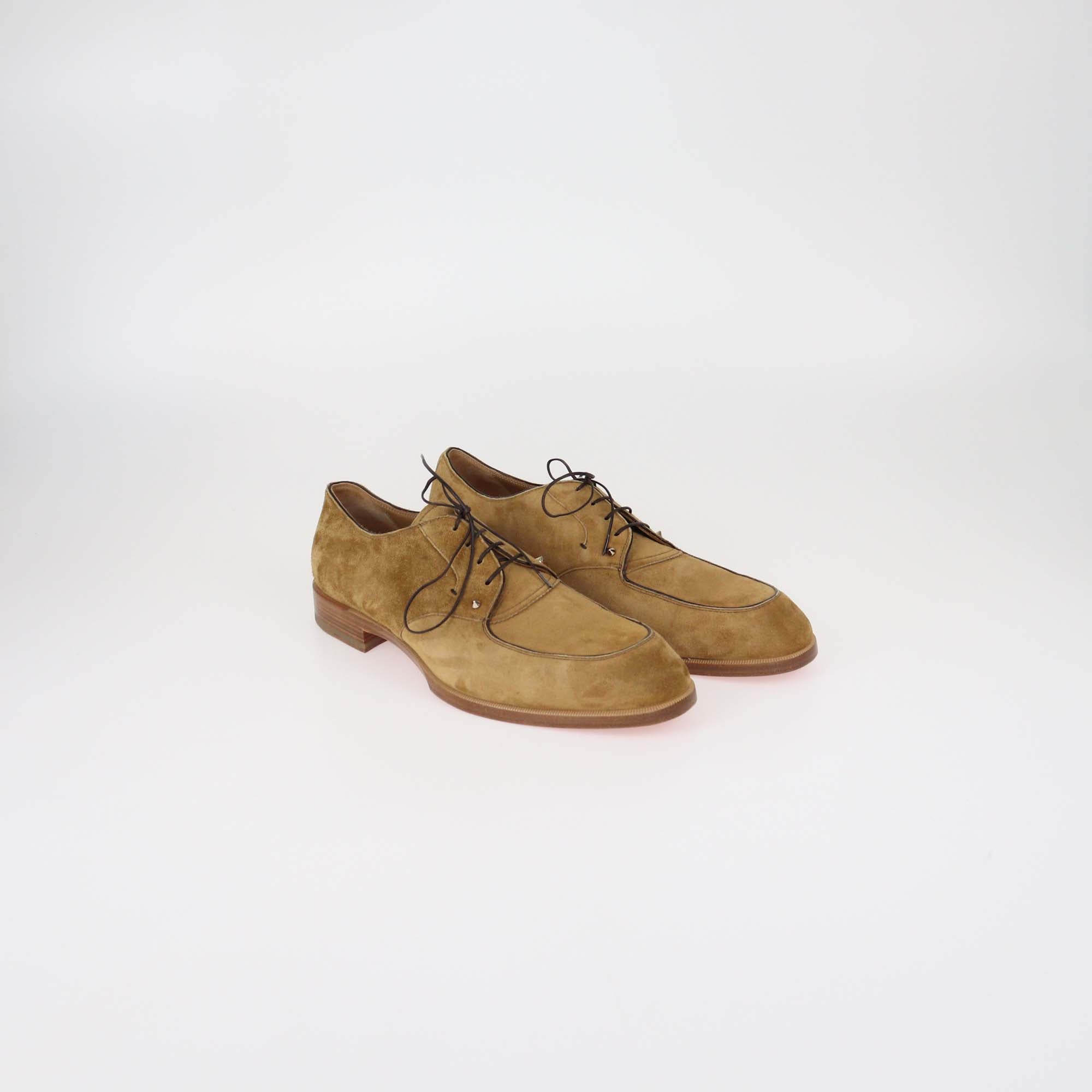 Christian Louboutin Brown Suede Thomas iii Derby Shoes