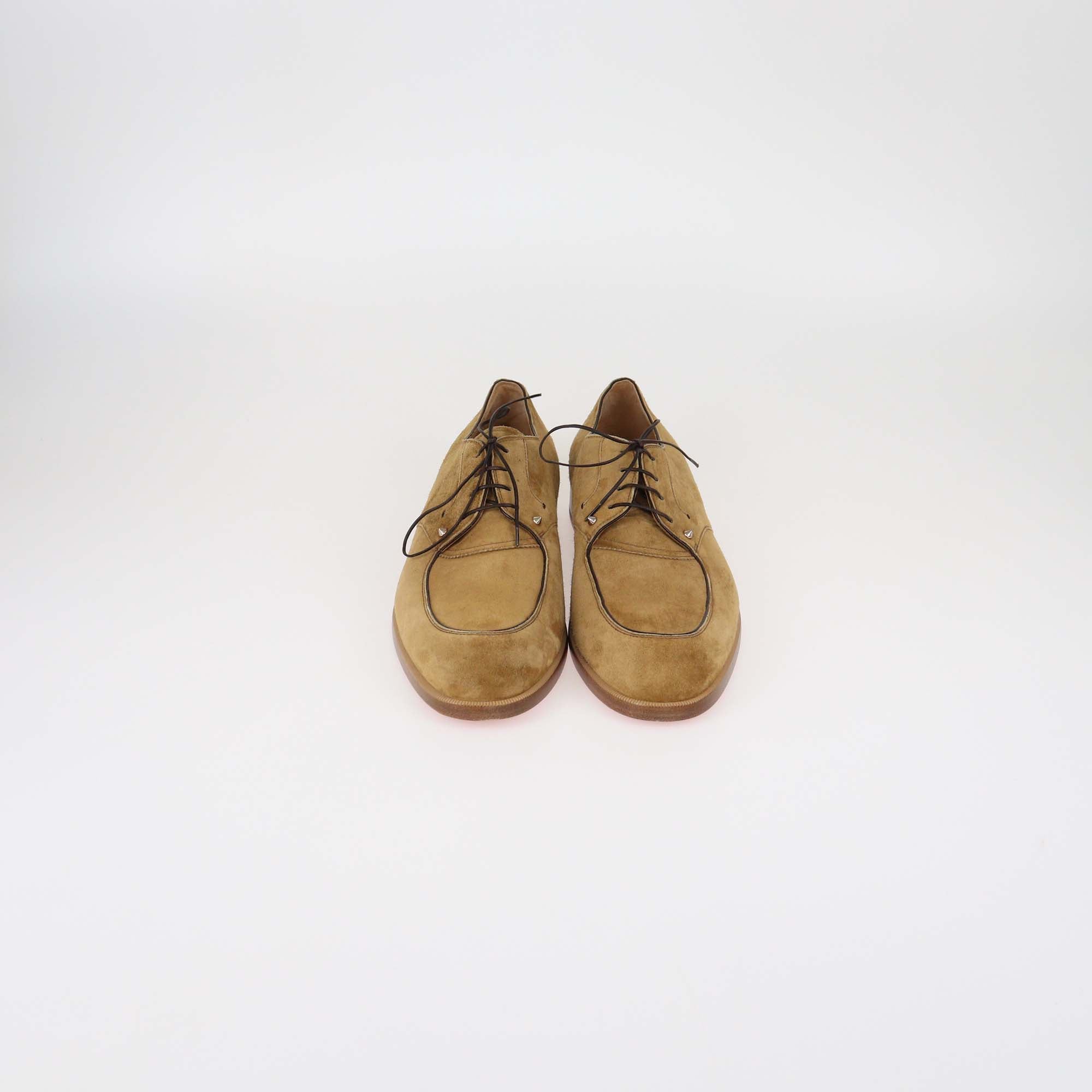 Christian Louboutin Brown Suede Thomas iii Derby Shoes