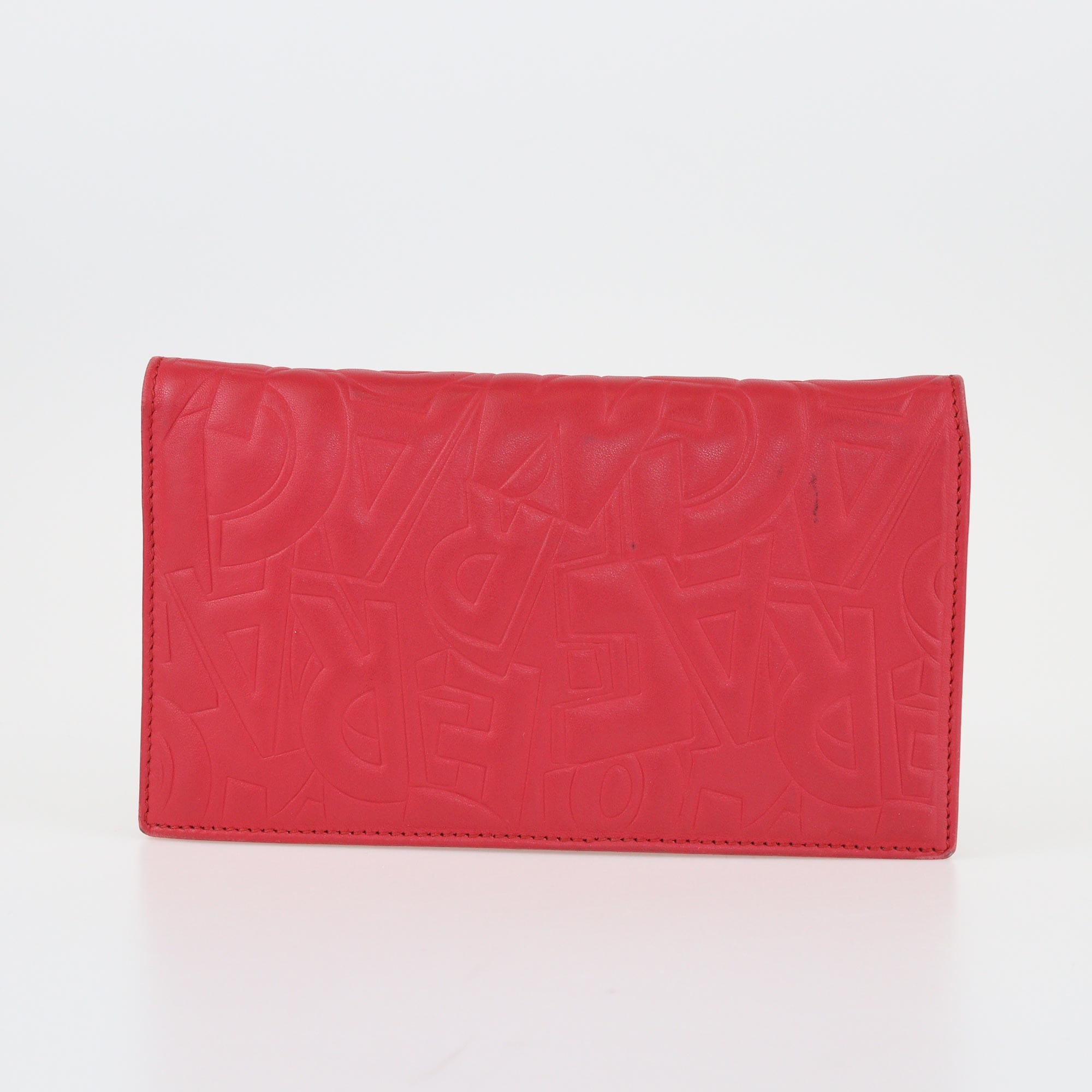 Red Embossed Chain Wallet Bags Salvatore Ferragamo 