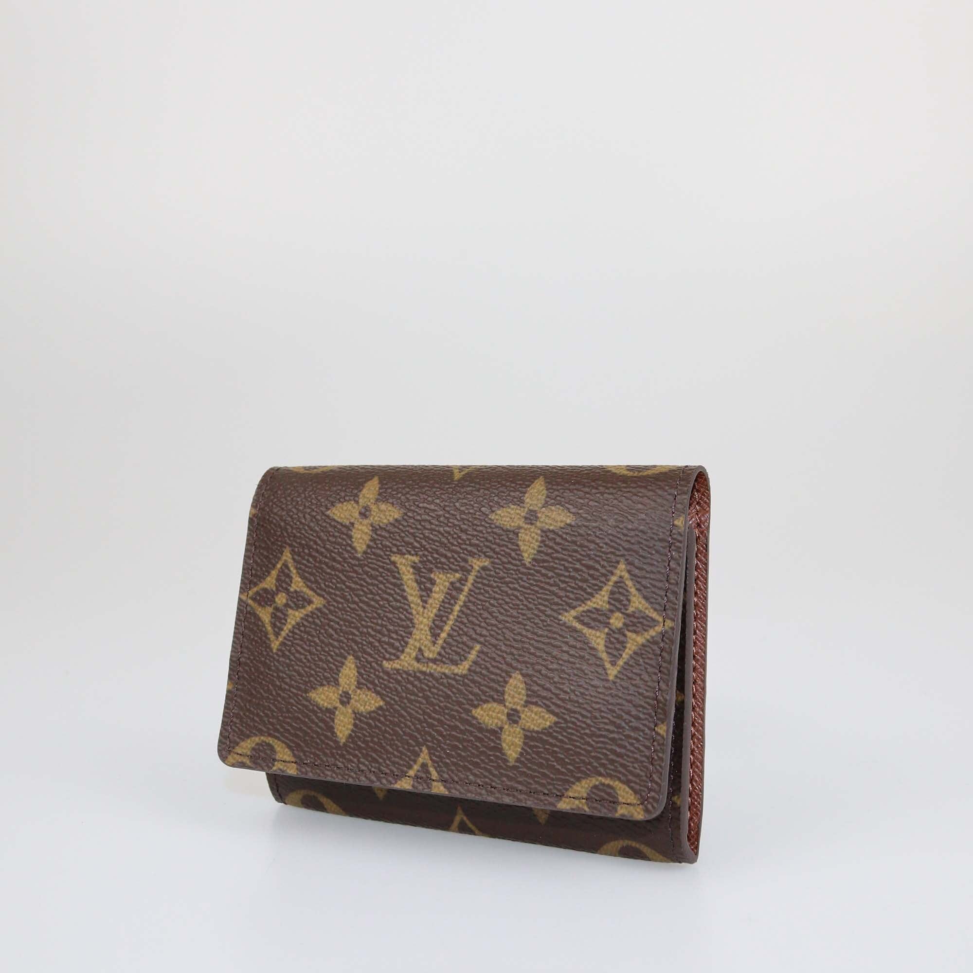 Louis Vuitton Monogram Enveloppe Carte de Visite Card Holder Womens Louis Vuitton 