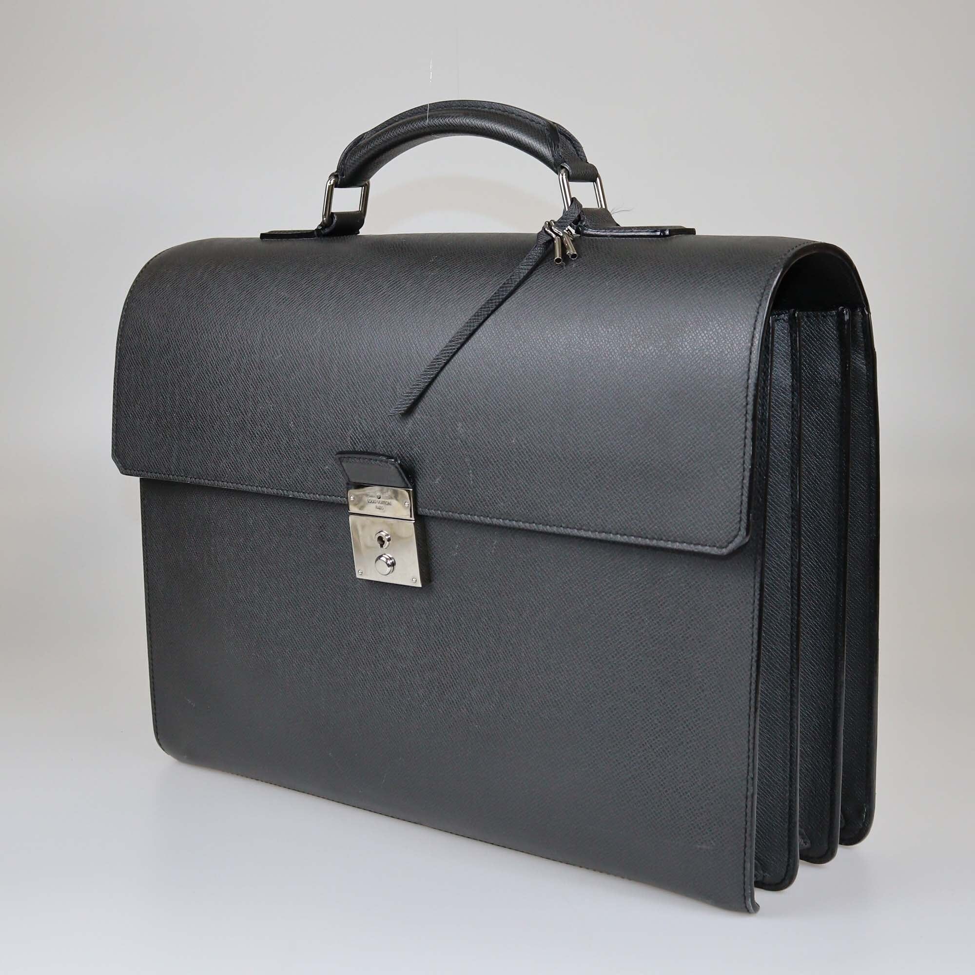 Louis Vuitton Black Taiga Robusto 3 Compartment Briefcase Bags Louis Vuitton 