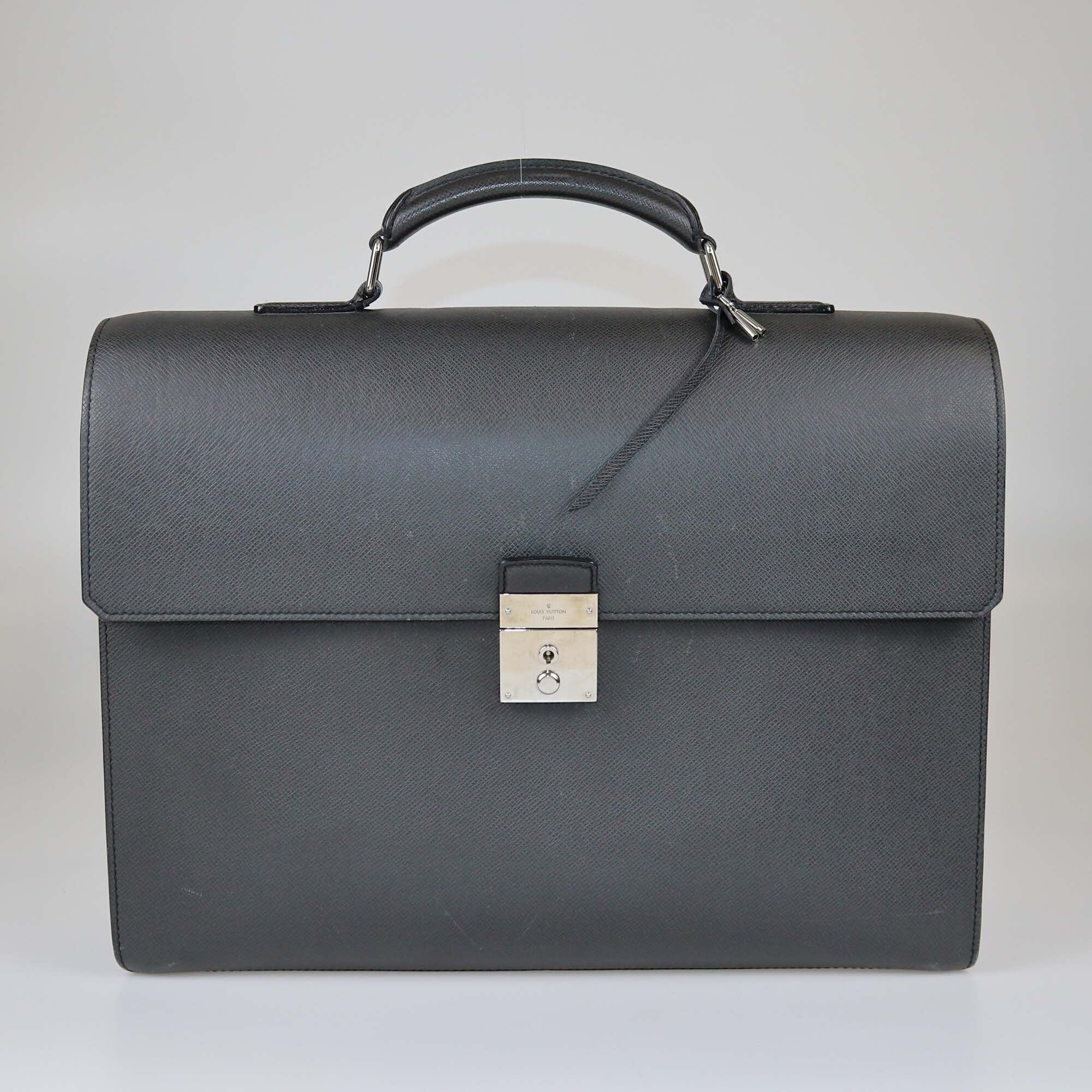 Louis Vuitton Black Taiga Robusto 3 Compartment Briefcase Bags Louis Vuitton 