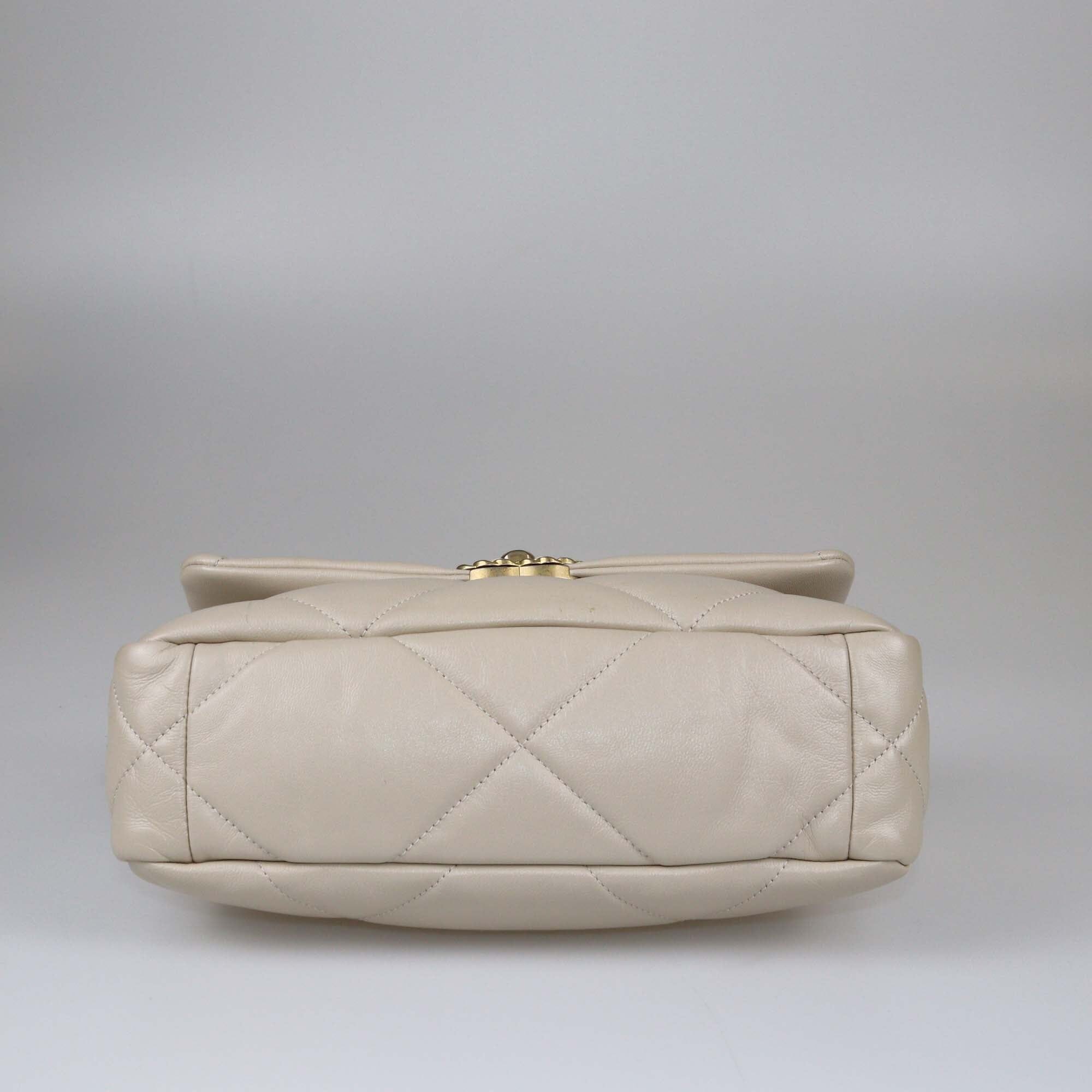 Chanel Light Beige Medium 19 Flap Bag Bags Chanel 