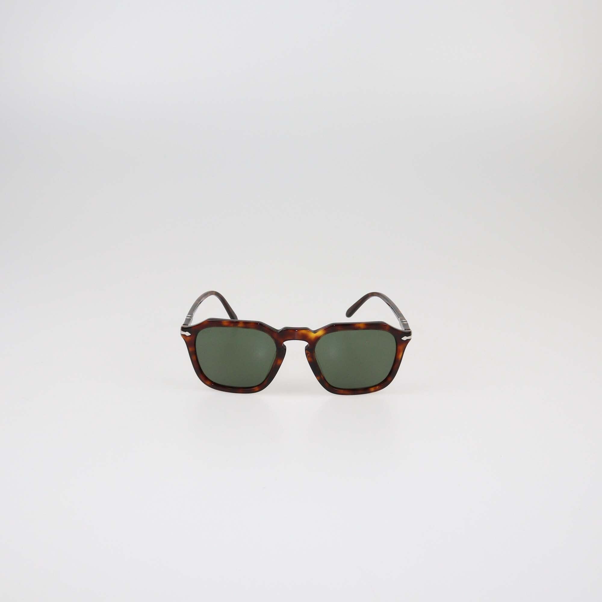 Persol Havana/Green Square Sunglasses Womens Persol 