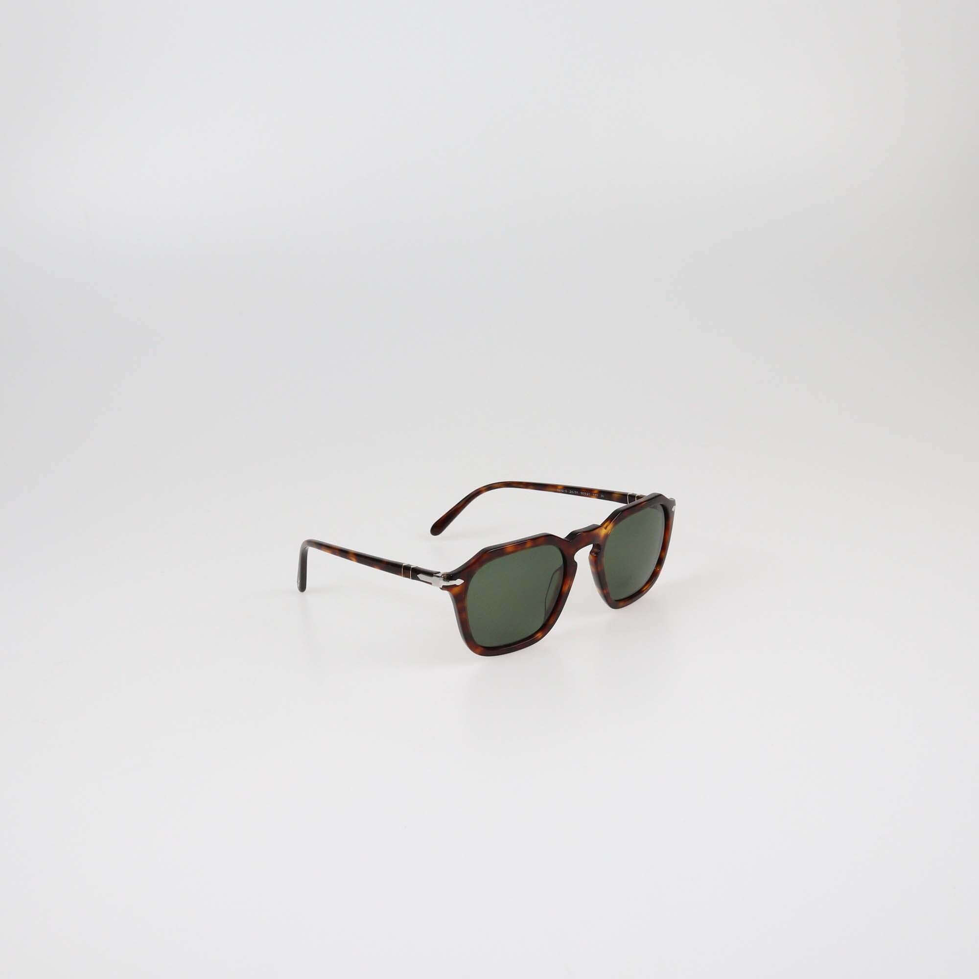 Persol Havana/Green Square Sunglasses Womens Persol 