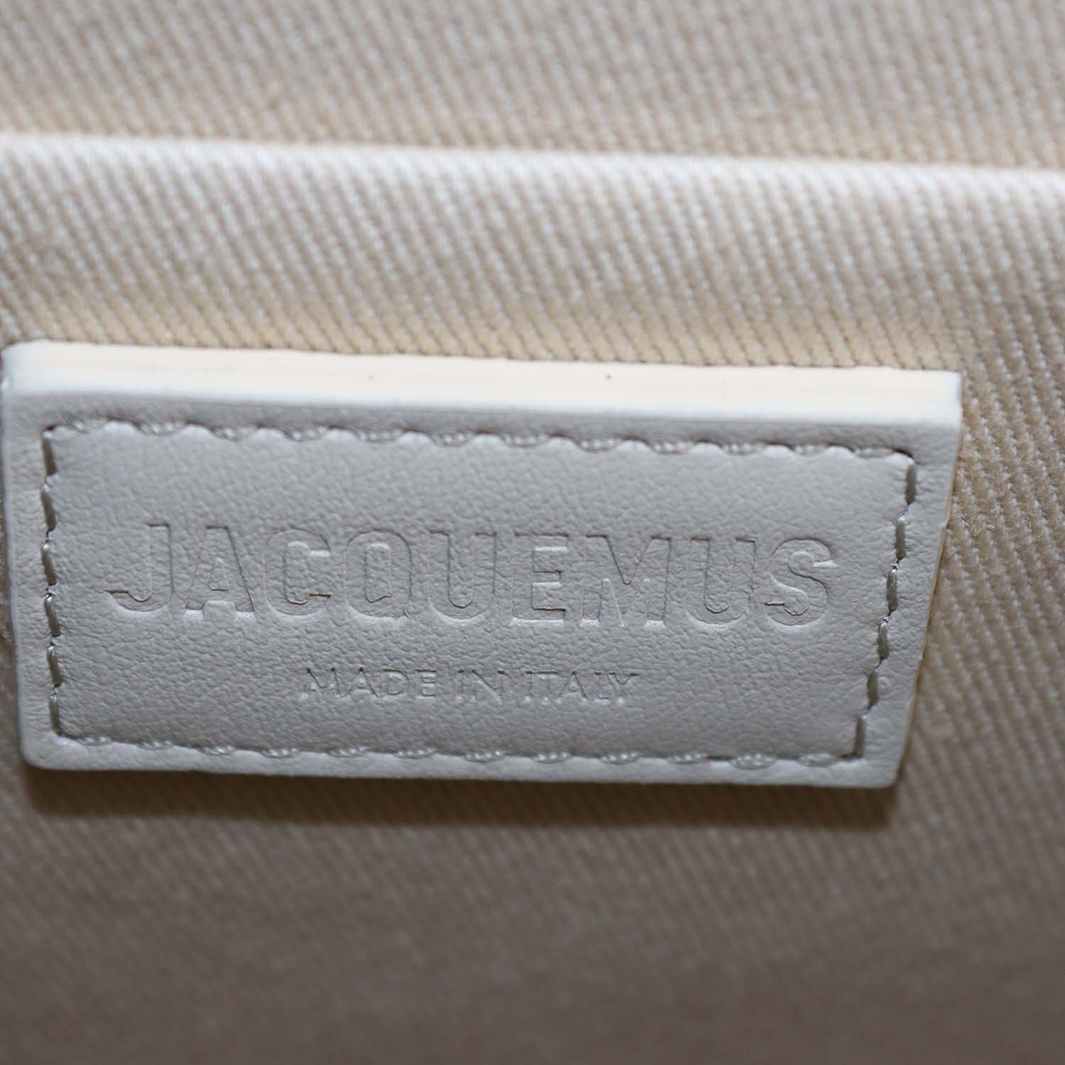 Jacquemus Beige Canvas Grand Le Chiquito Top Handle Bag