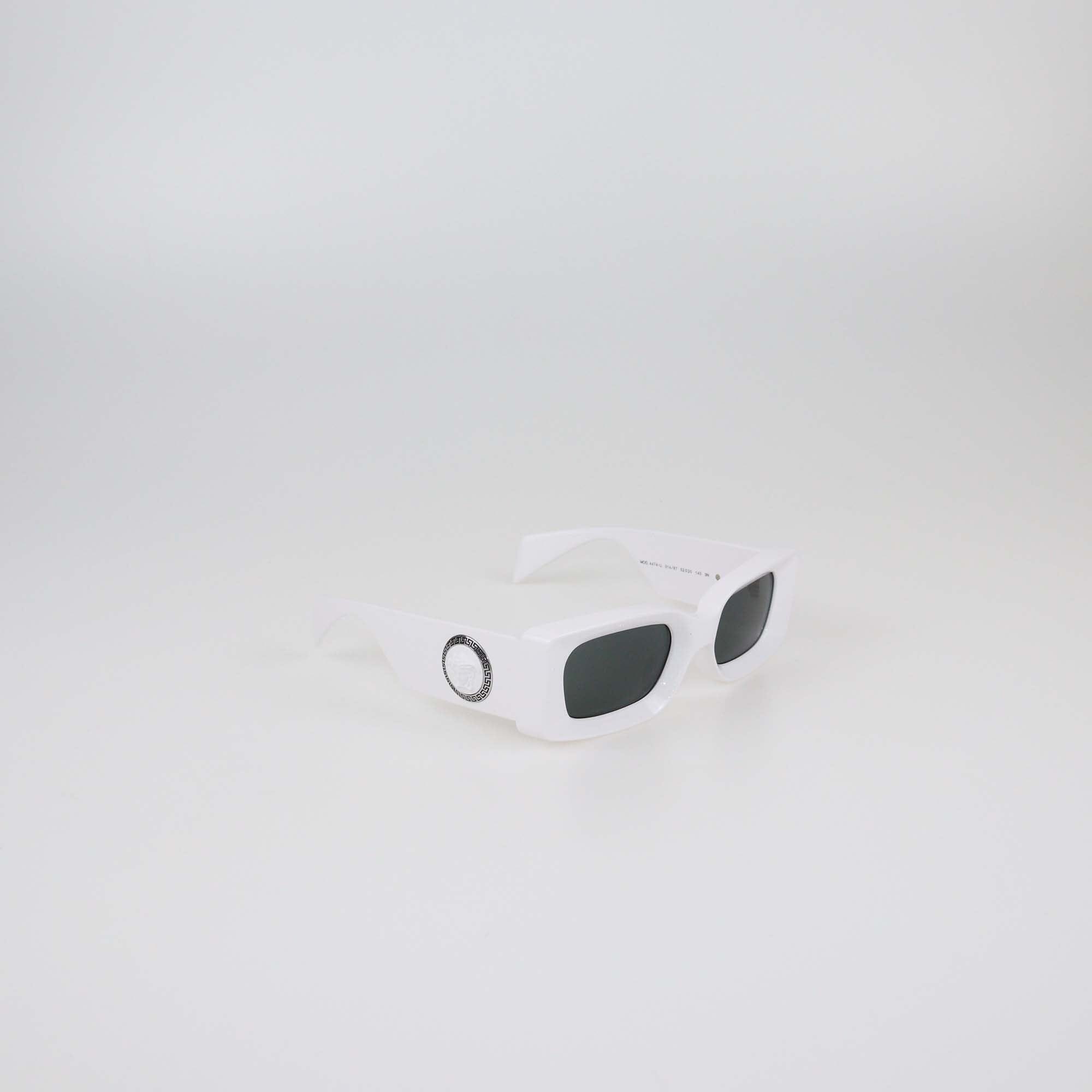 Versace White/Black Rectangular Sunglasses Womens Versace 