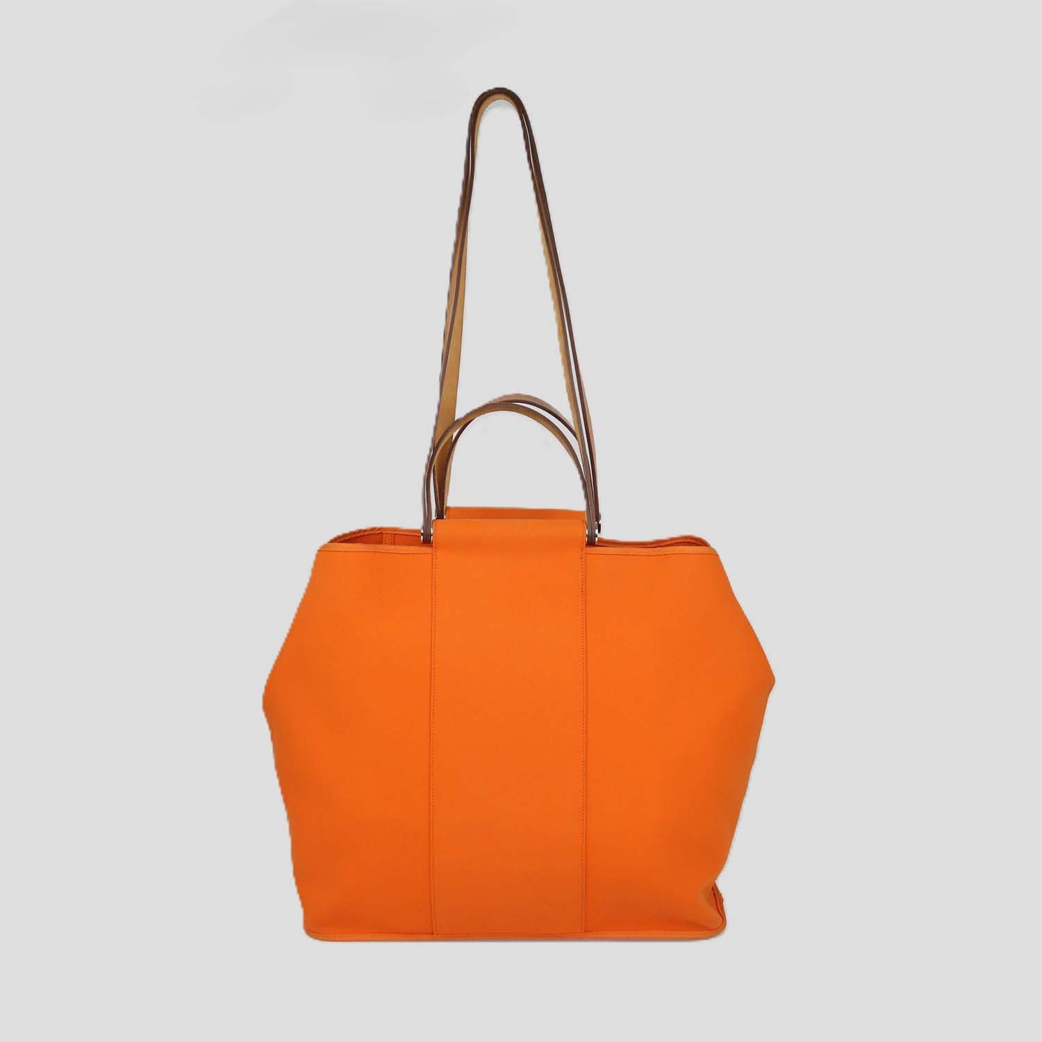 Hermes Orange Canvas Cabag GM Tote