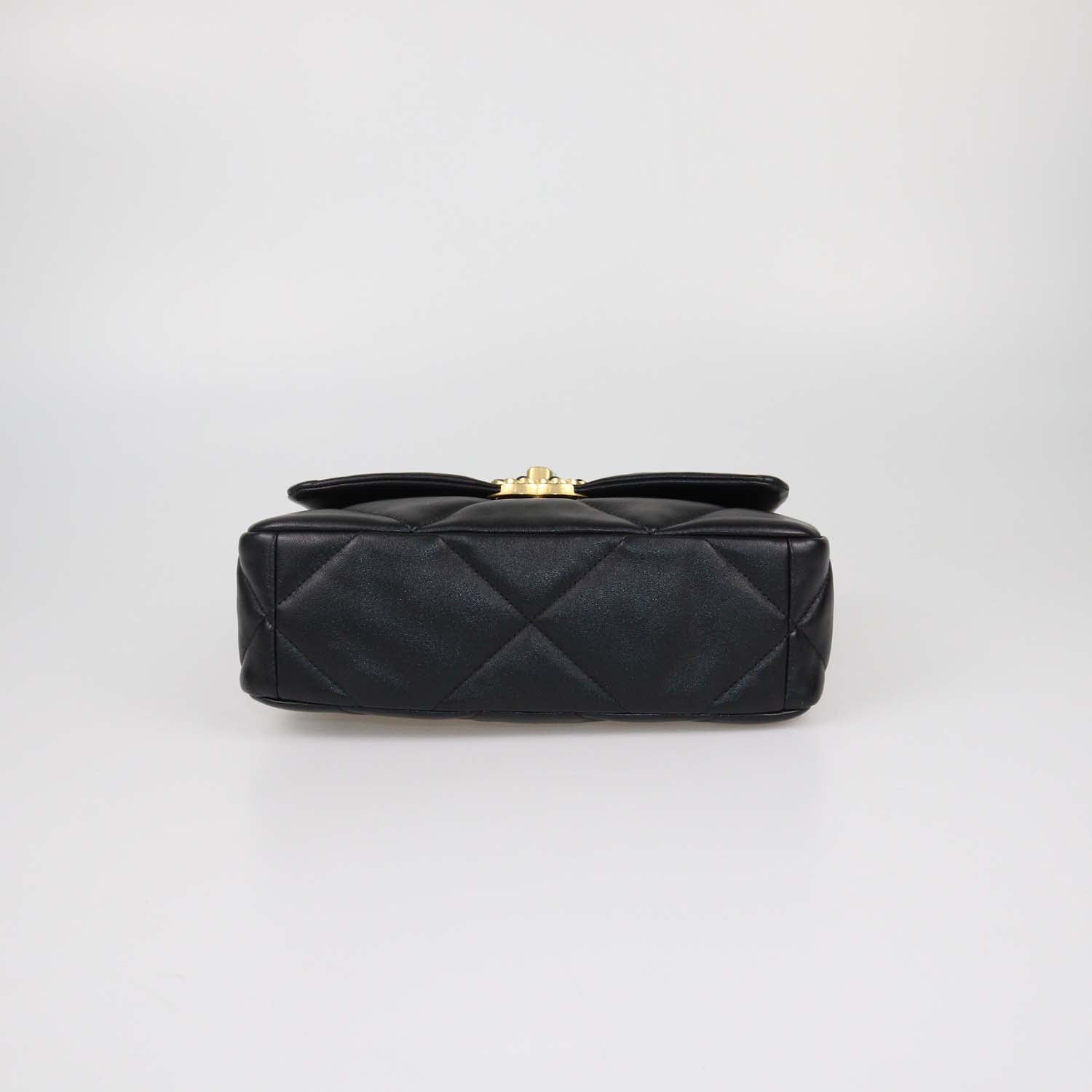 Chanel Black Quilted Leather Small 19 Flap Bag