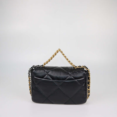Chanel Black Quilted Leather Small 19 Flap Bag