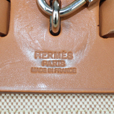 Hermes Beige/Naturel Canvas and Vache Leather Herbag Zip 39 Bag