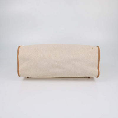 Hermes Beige/Naturel Canvas and Vache Leather Herbag Zip 39 Bag