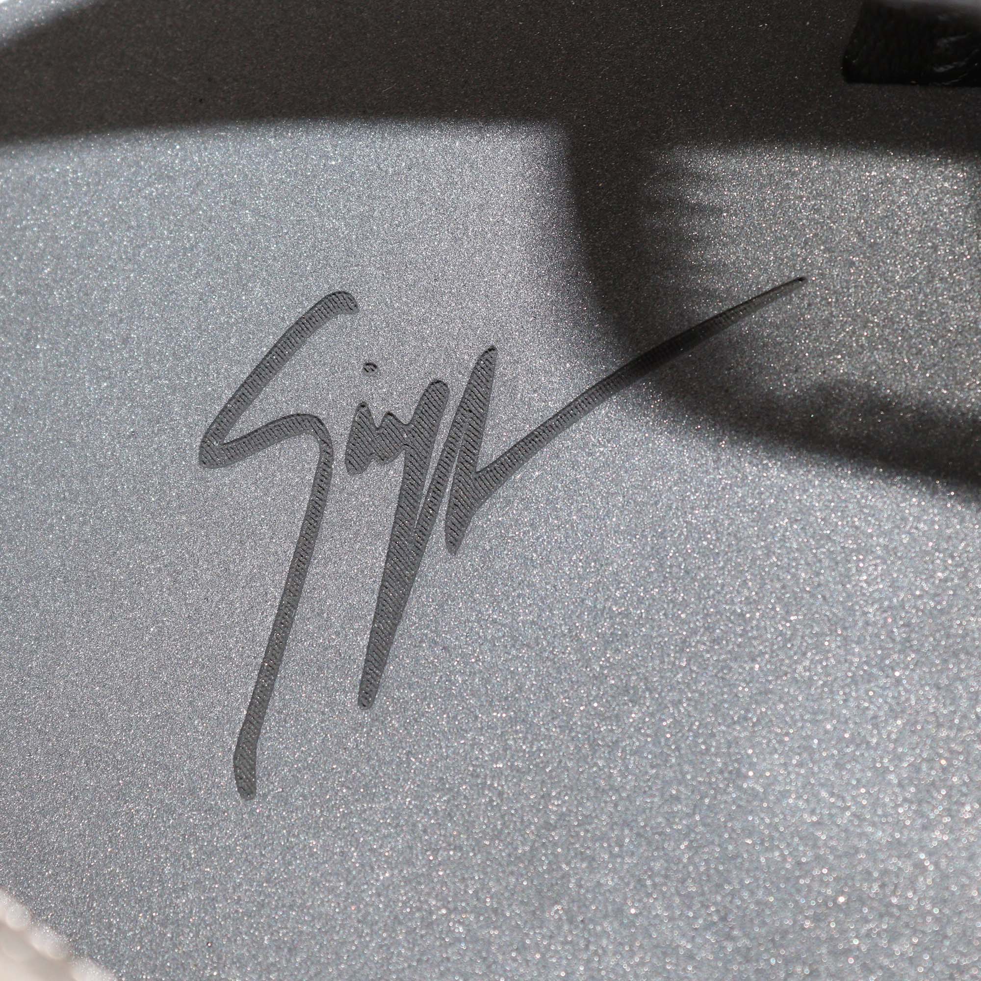 Guiseppe Zanotti Olive Green Leather and Technical Fabric Mederic Sandals