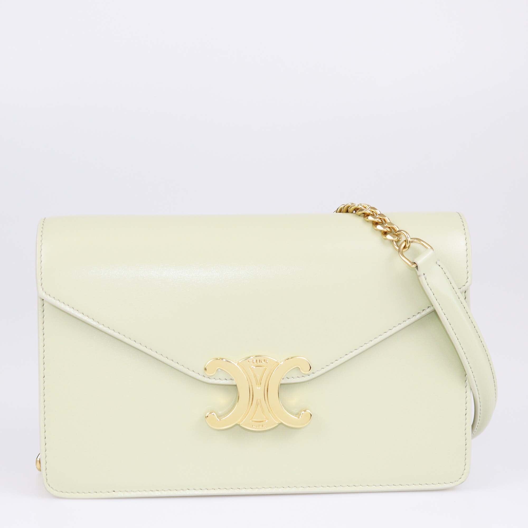 Celine Green Clay Margo Wallet on Chain Womens Celine 