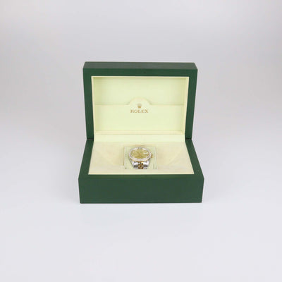 Rolex 18K Yellow Gold Stainless Steel Champagne Dial Diamond Datejust 36 mm Watch
